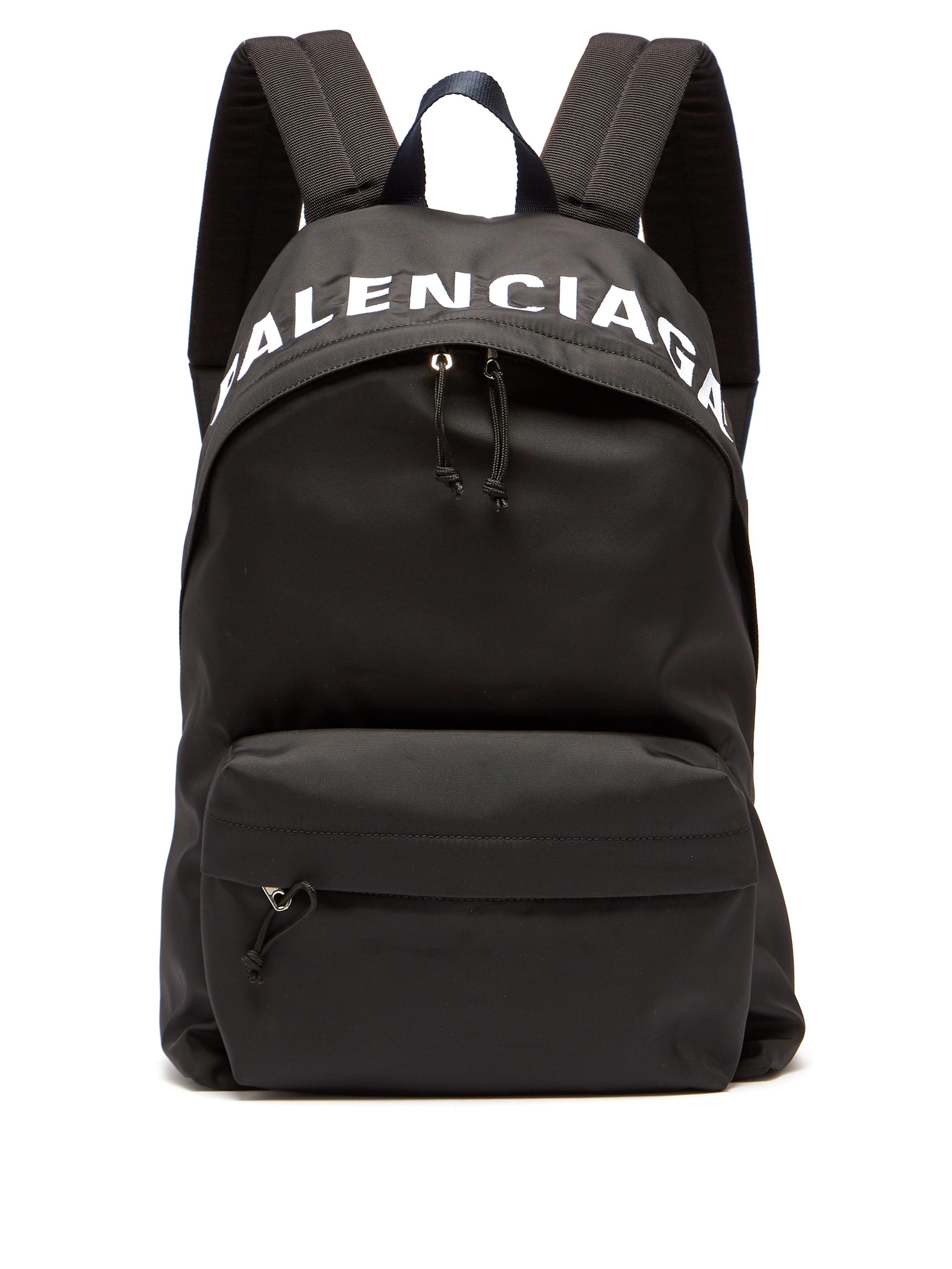 balenciaga wheel logo backpack