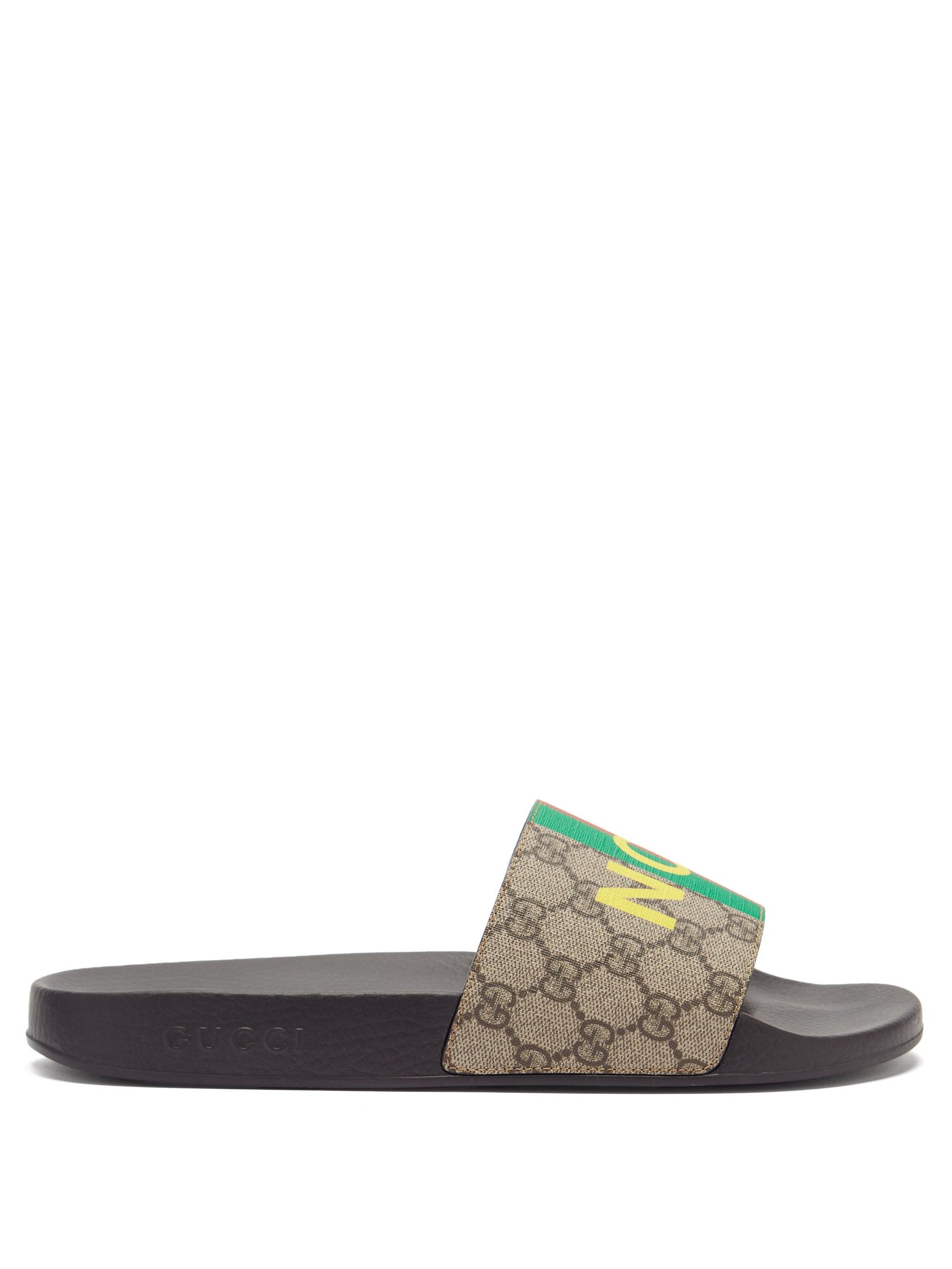 Gucci Fake Not Print Sliders for Men | Lyst