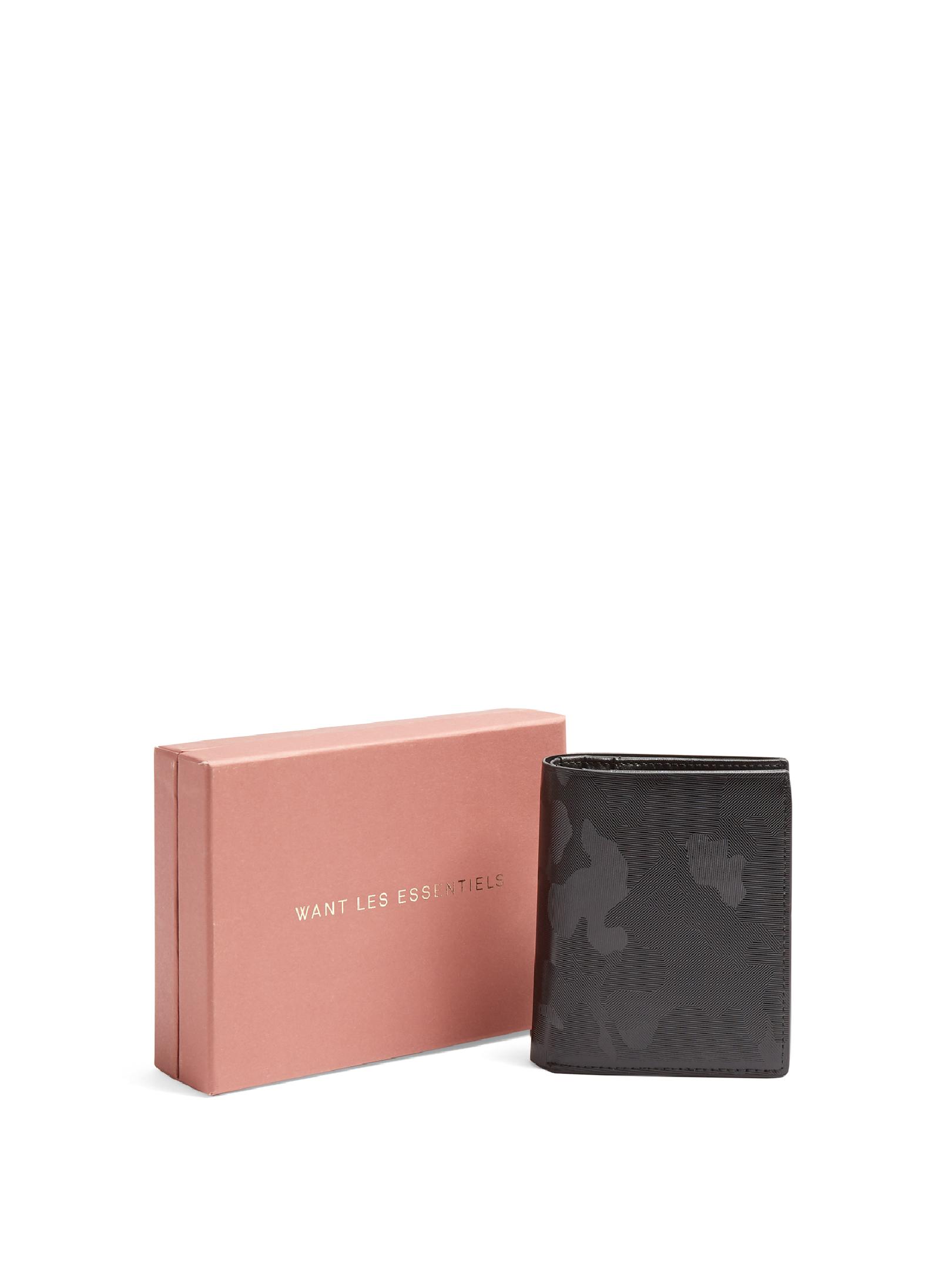 Want Les Essentiels De La Vie Bradley Bi Fold Leather Wallet In Black For Men Lyst