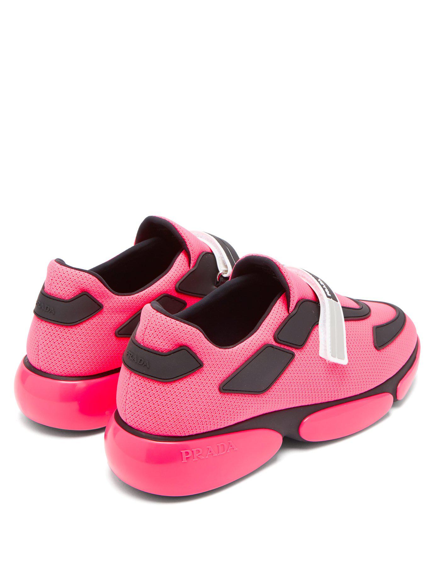 Prada Cloudbust Nylon Trainers in Pink | Lyst