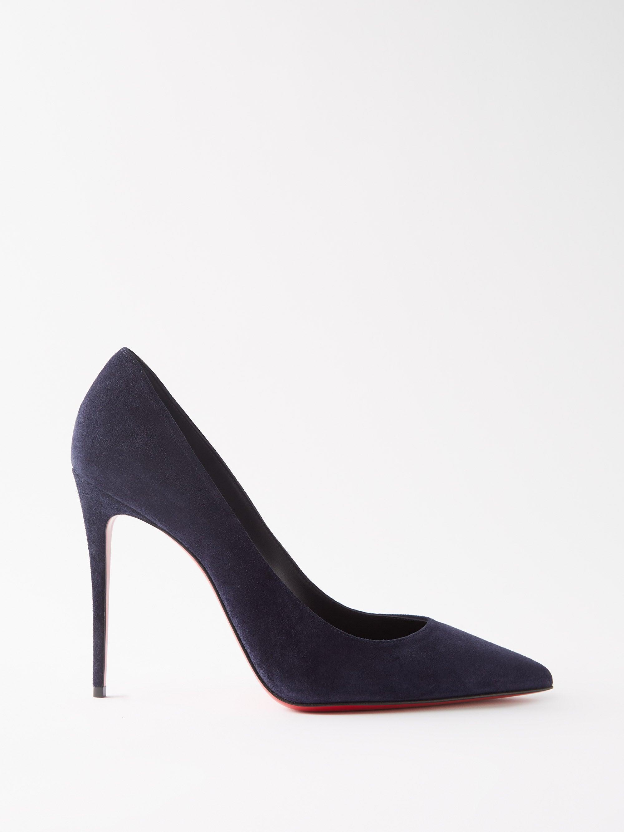 Christian Louboutin Kate Crosta 100 Suede Pumps in Blue Lyst Australia