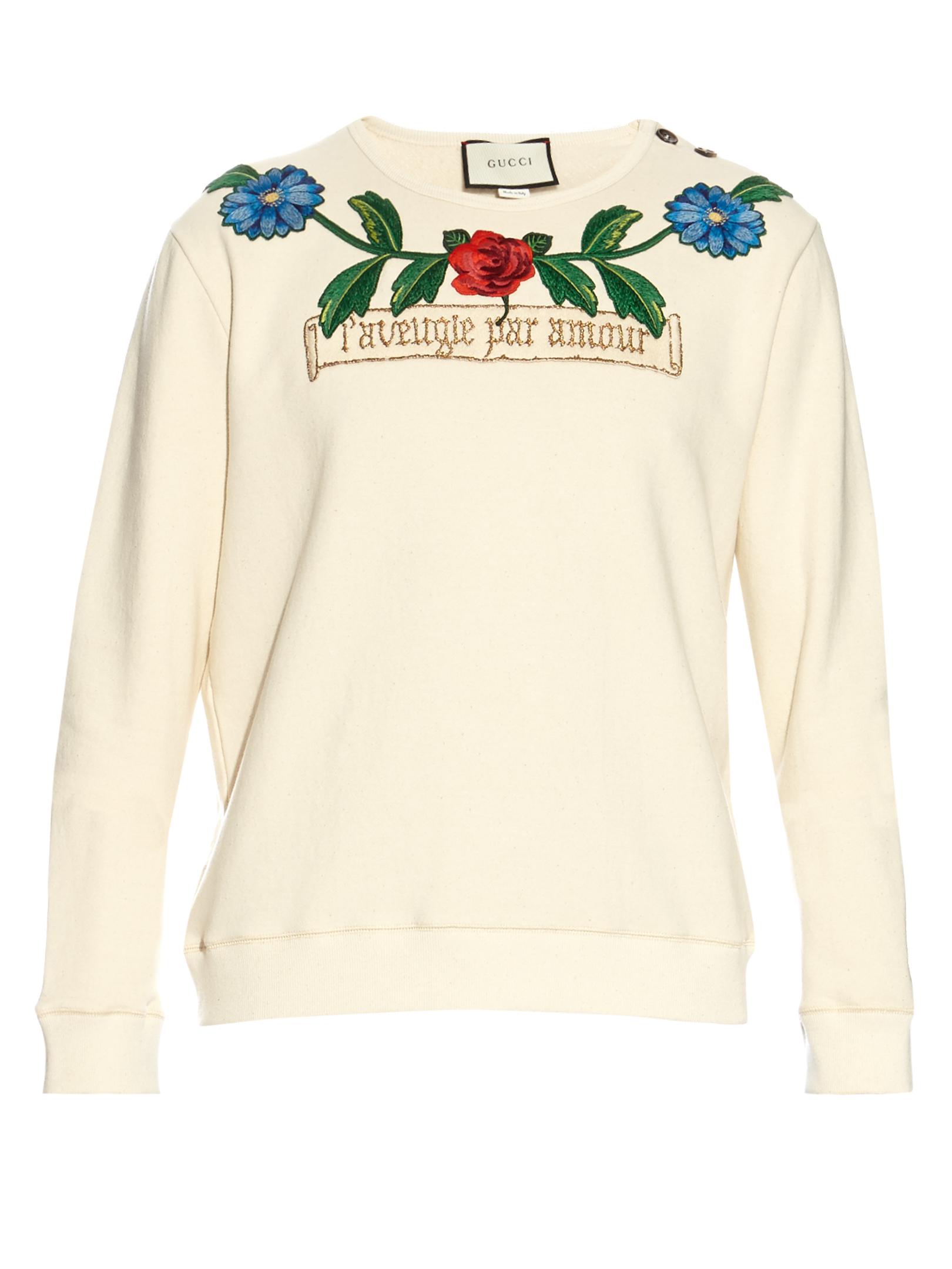 gucci flower sweatshirt