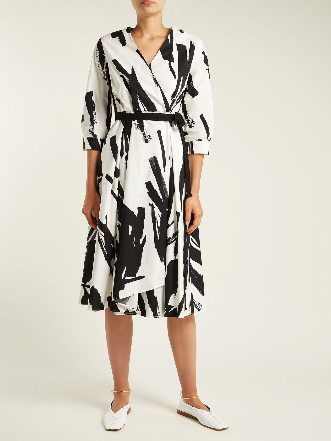 Max mara black and white dress Clearance