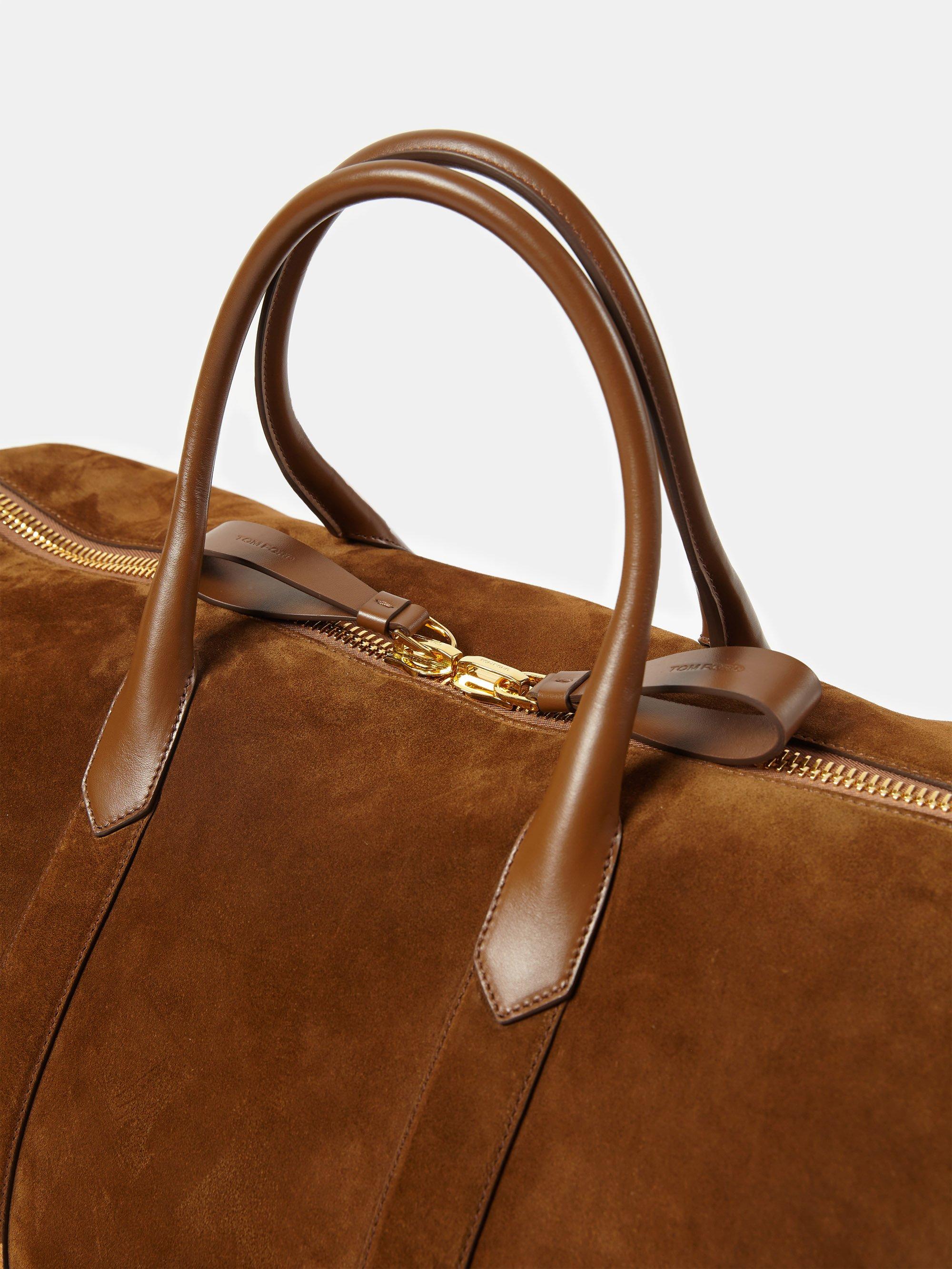 Tom Ford Suede And Leather Holdall in Brown for Men Lyst
