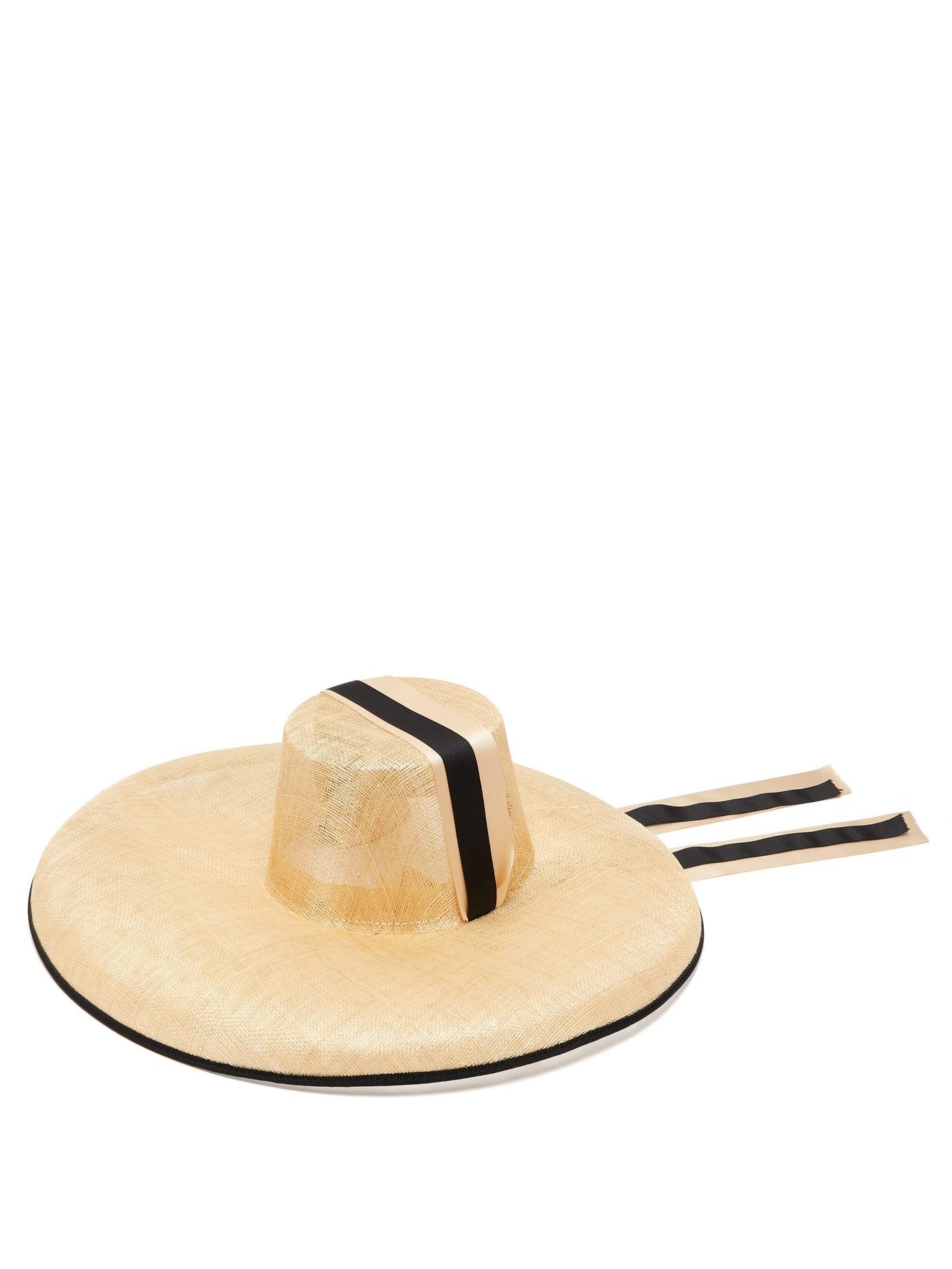 tie straw hat