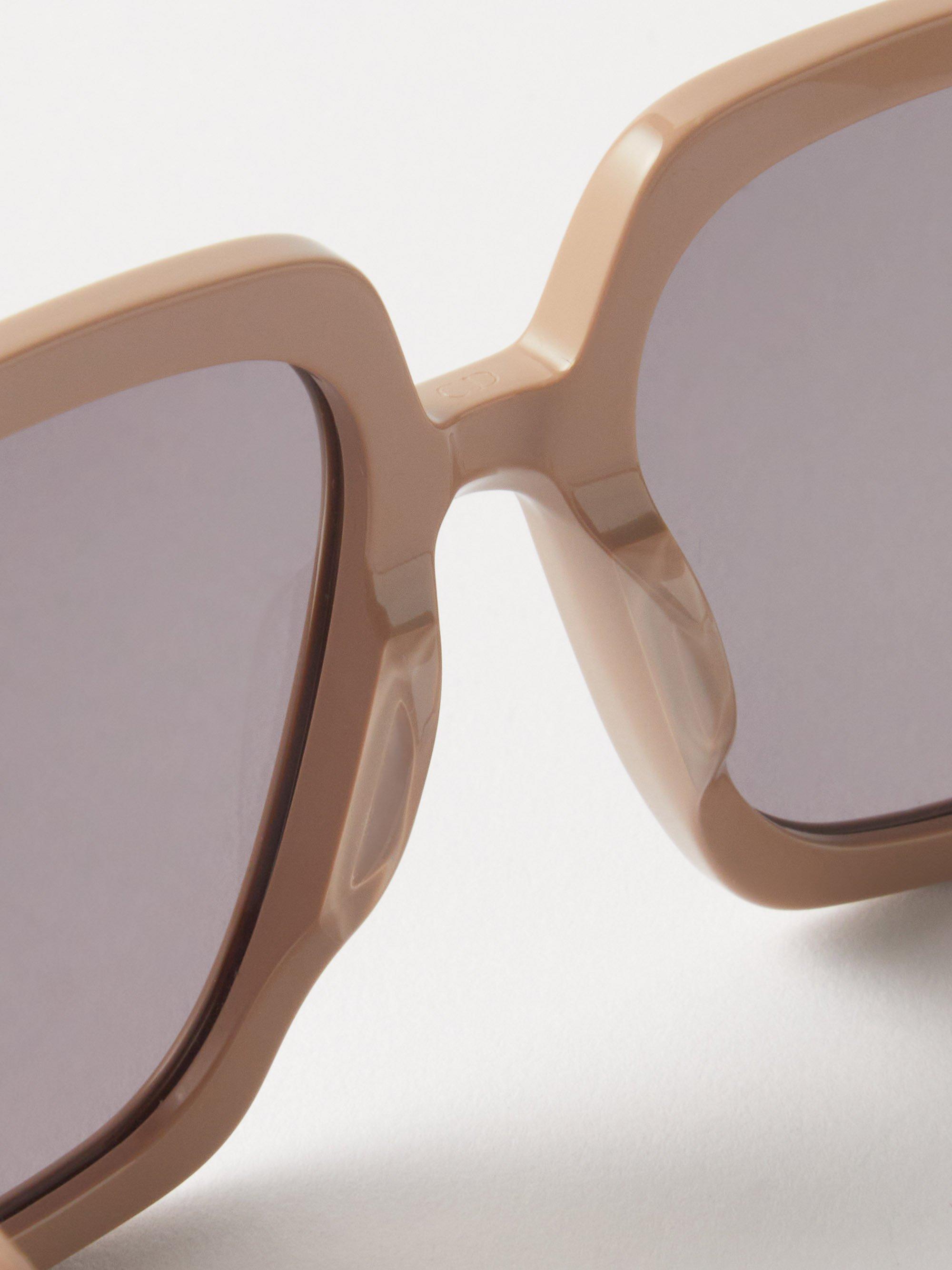 Dior Bobby S2u Oversized Square Acetate Sunglasses in Natural | Lyst UK