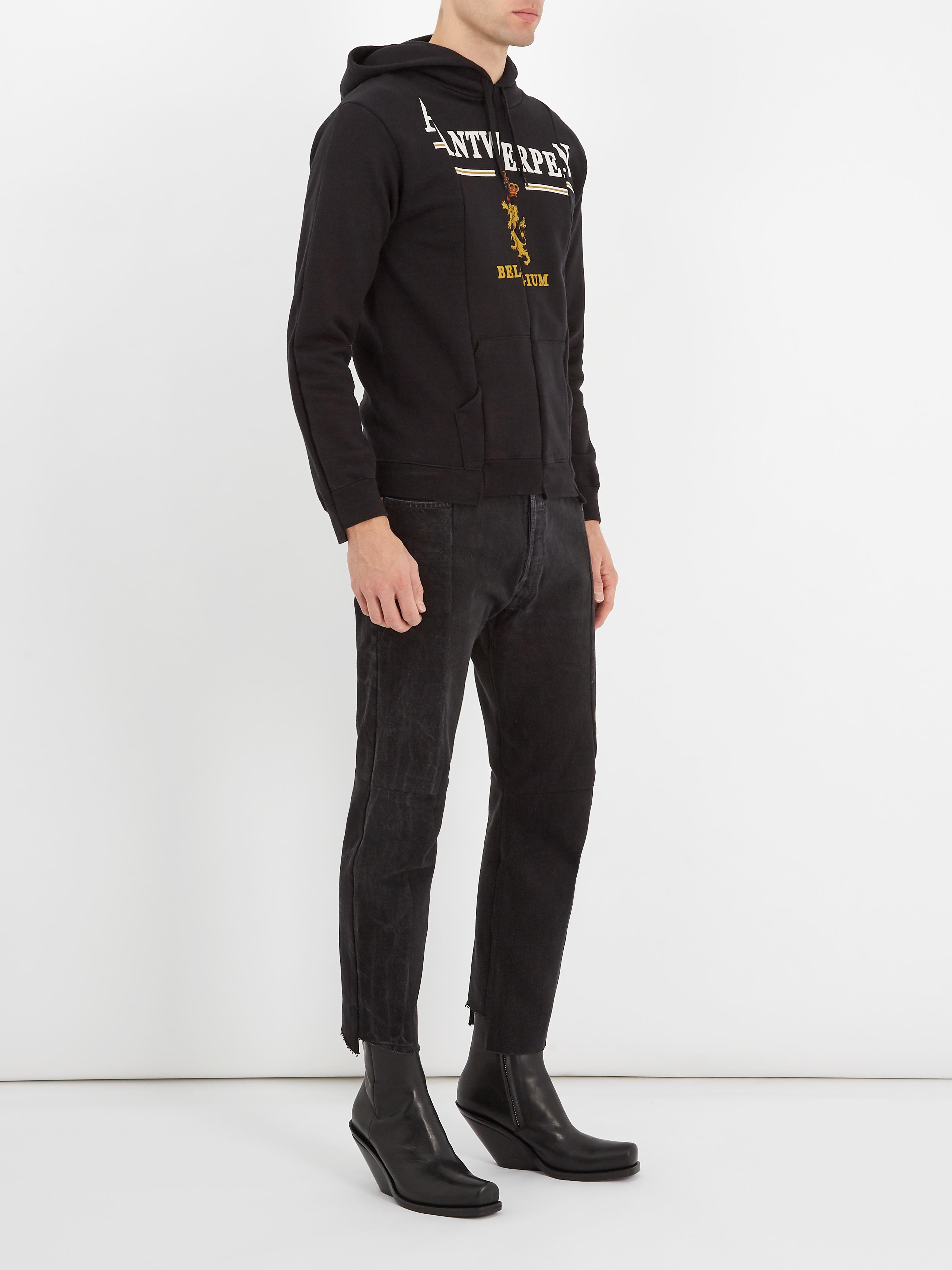 Vetements Slantedheel Leather Ankle Boots in Black for Men Lyst