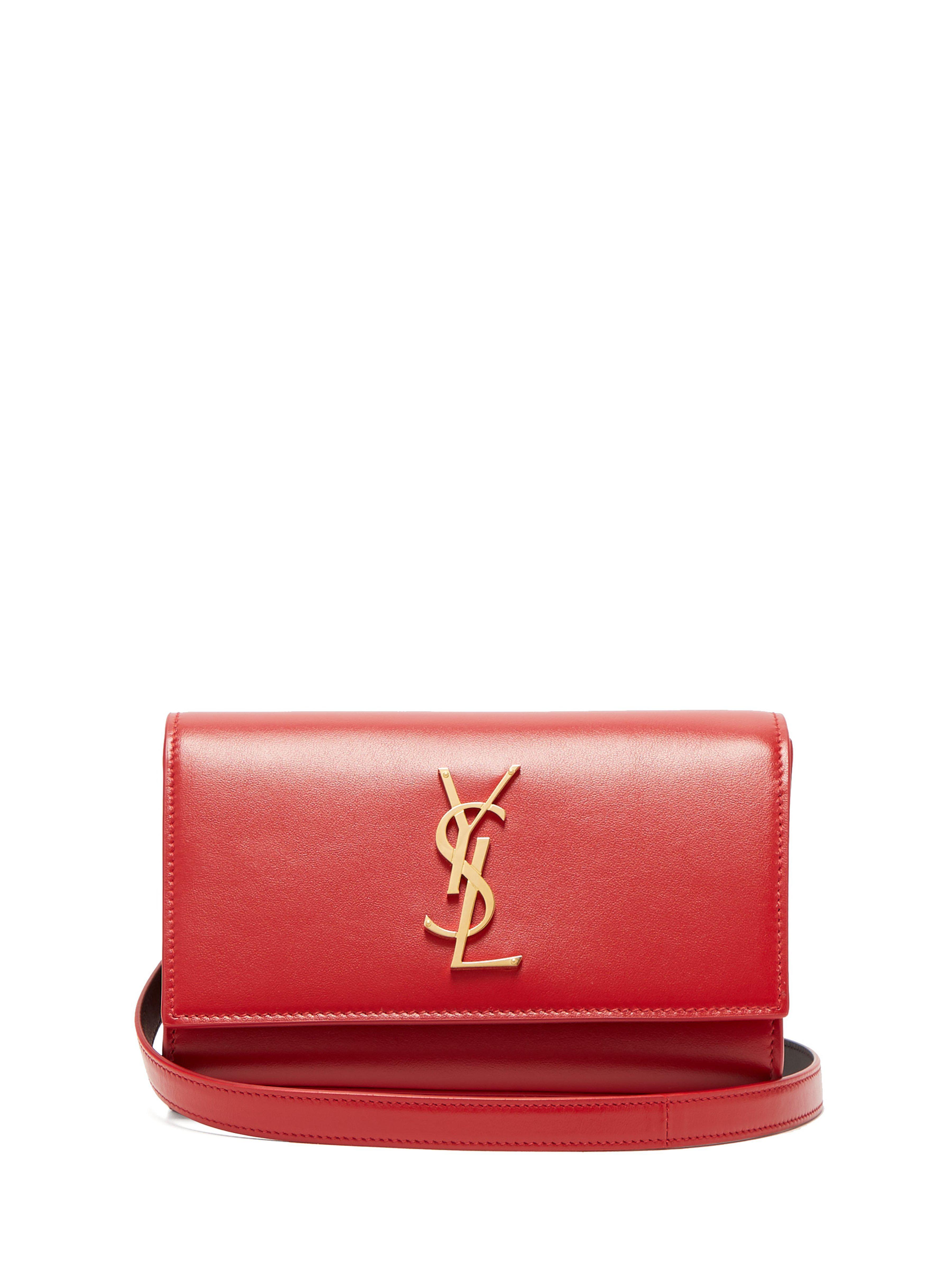 ysl belt bolsa red