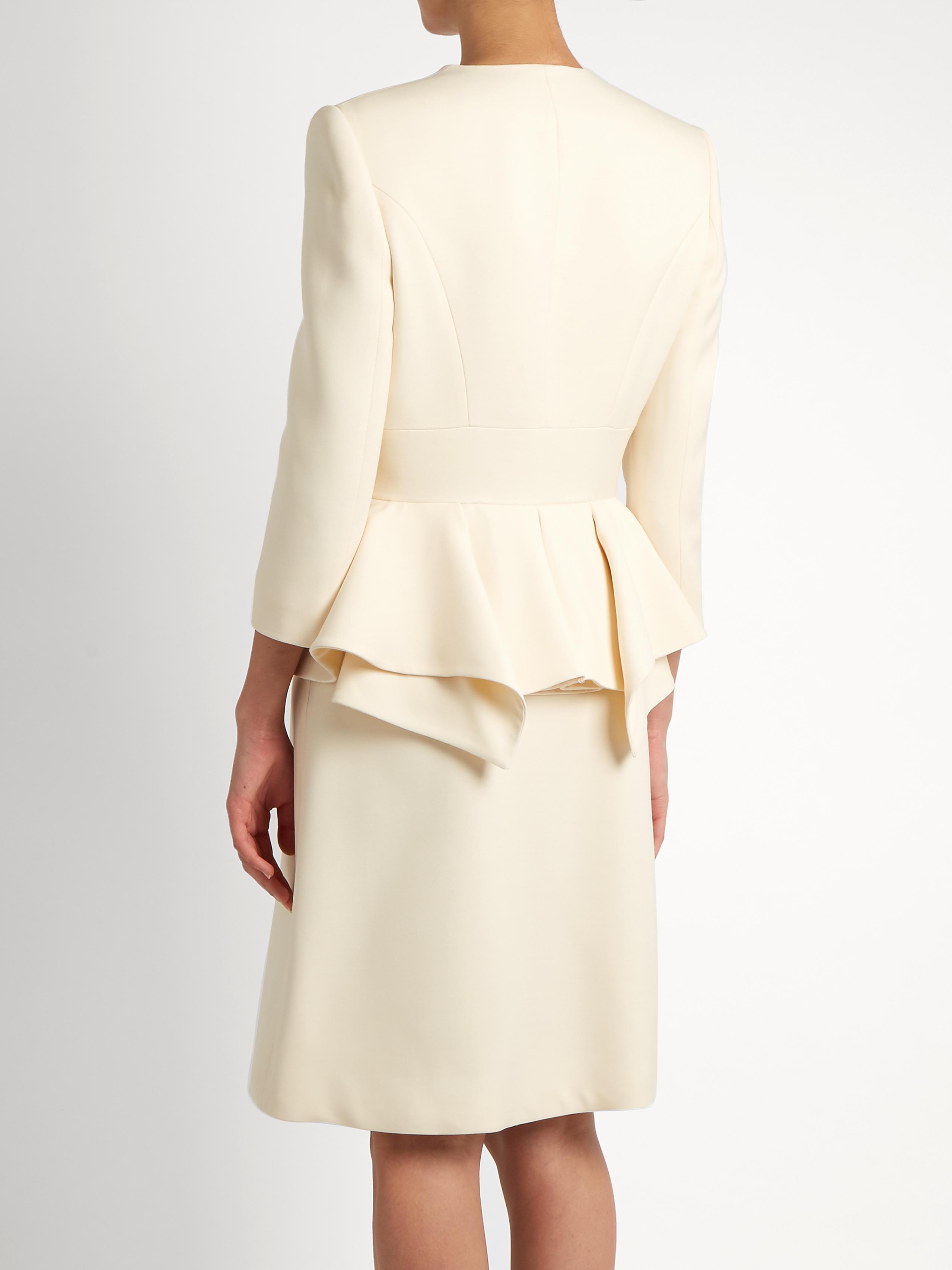 peplum dress with jacket White Denim Peplum Jacket Revamped