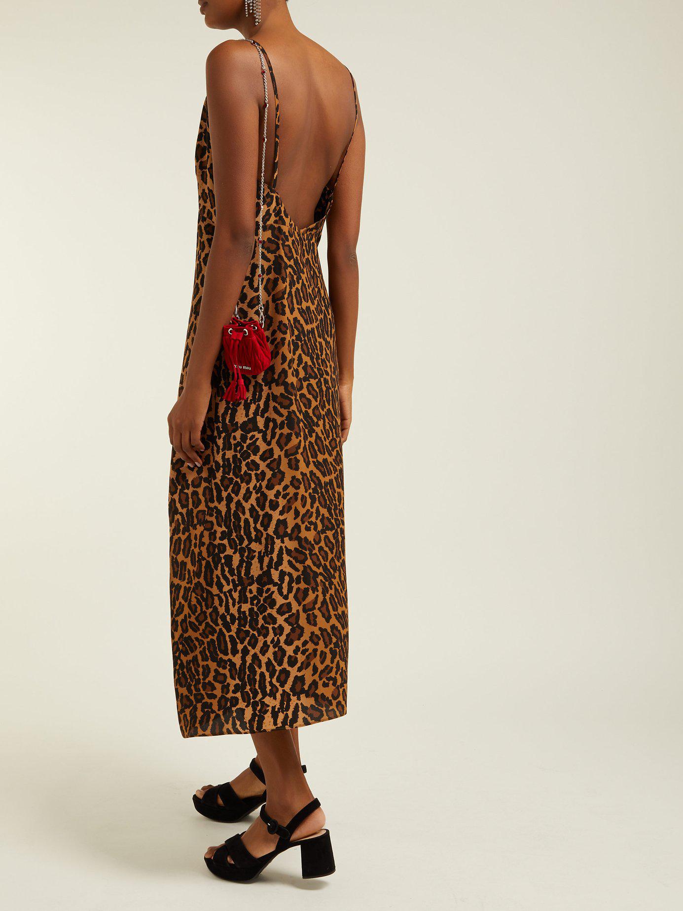 Miu Miu Mini Suede Bucket Bag W/ Crystal Strap in Red Lyst