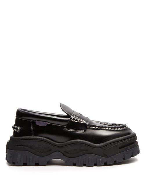 Eytys Angelo Leather And Rubber Platform Loafers in Black for Men