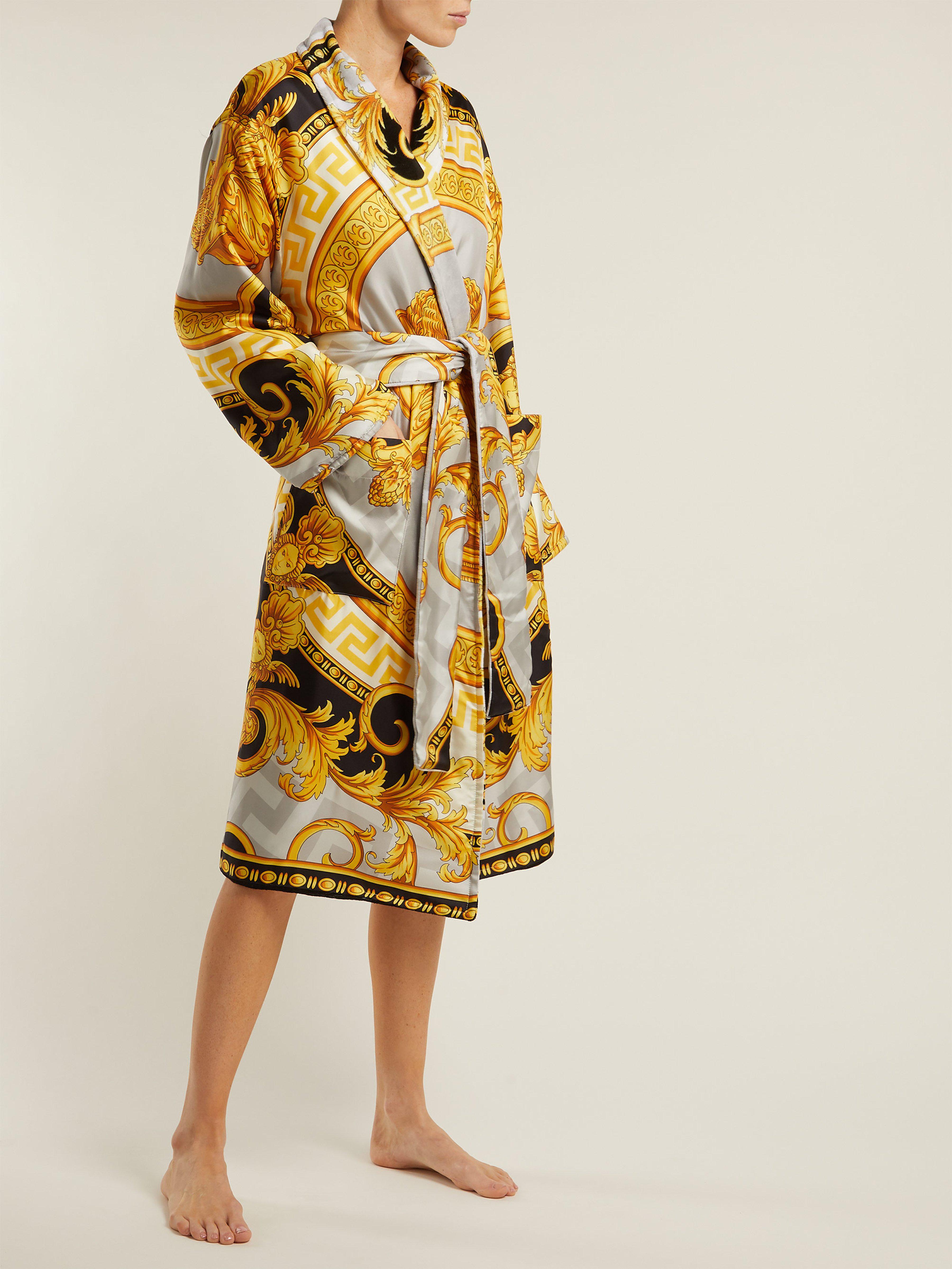 silk robe versace