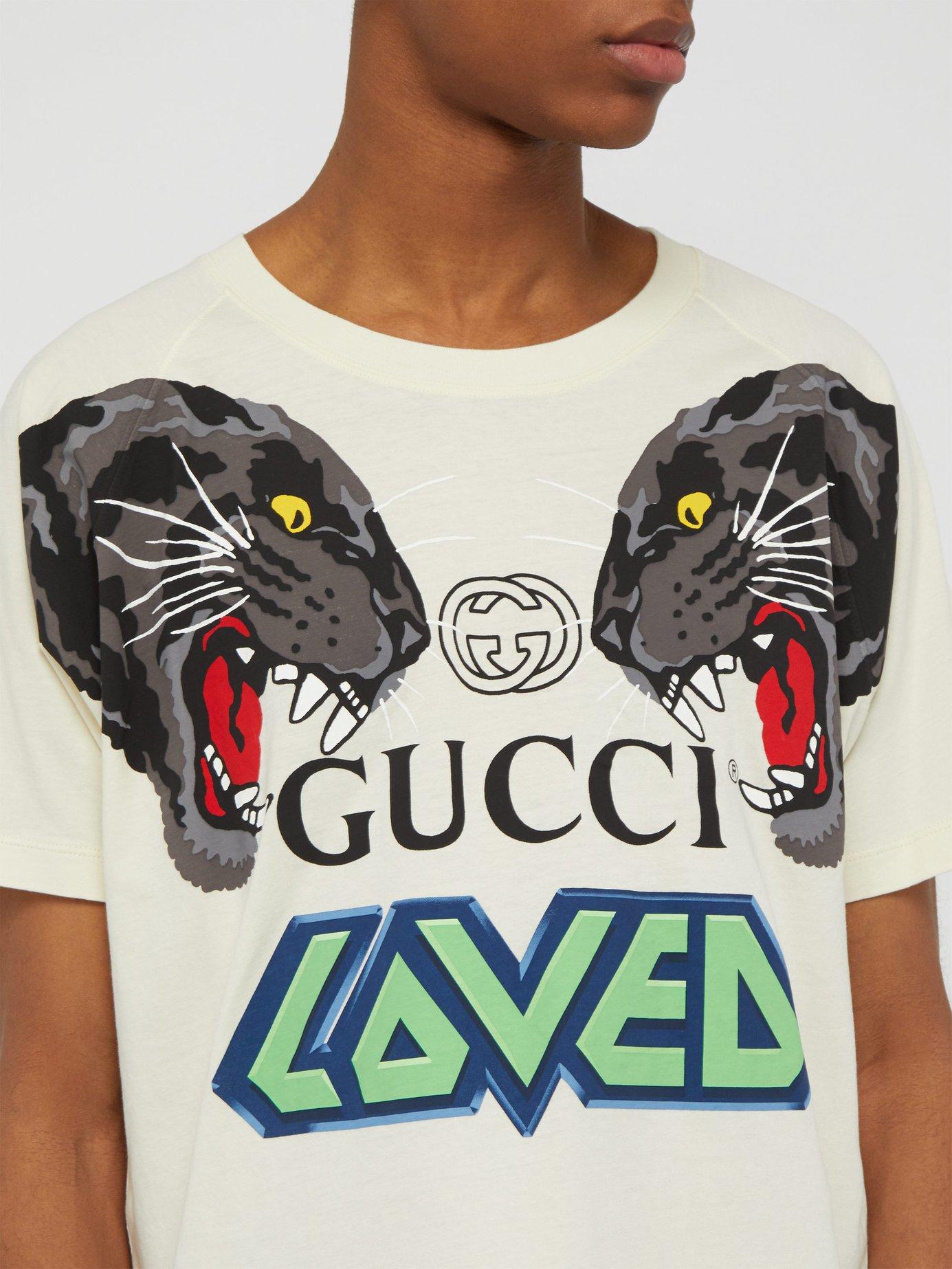 Gucci Loved Raglan T Shirt in White for Men | Lyst