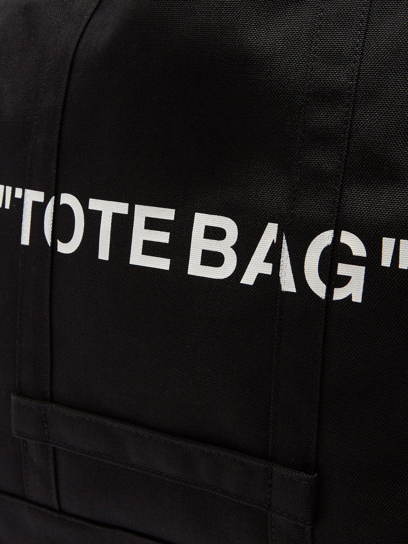 Off-White c/o Virgil Abloh Quote Canvas Tote Bag in Black for Men - Lyst