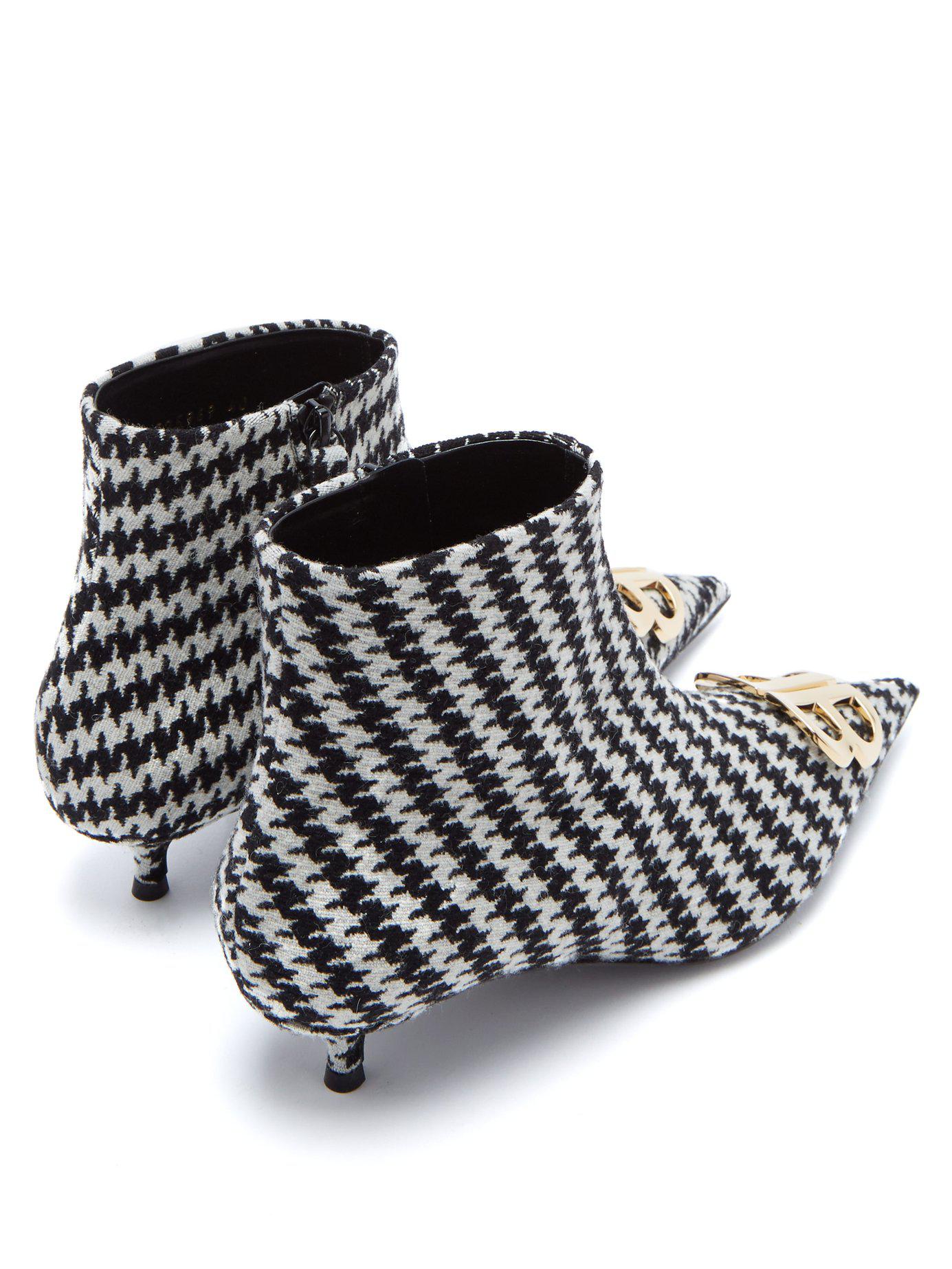 balenciaga tweed boots