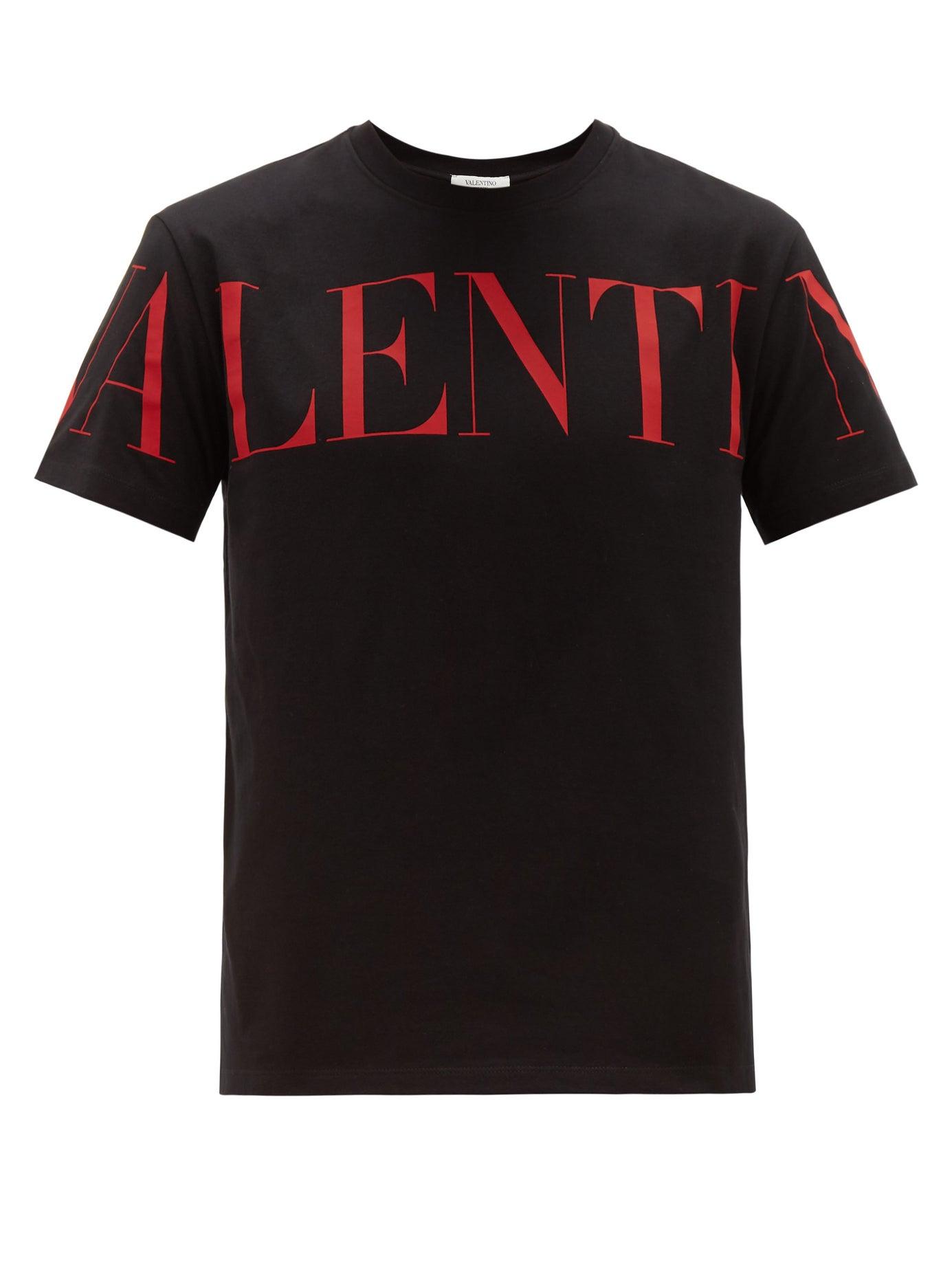 Valentino Logo-print Cotton T-shirt in Black for Men - Save 34% - Lyst