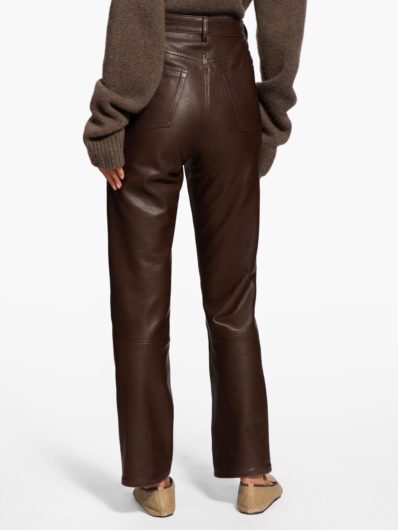 Row Charlee High Rise Leather Trousers 