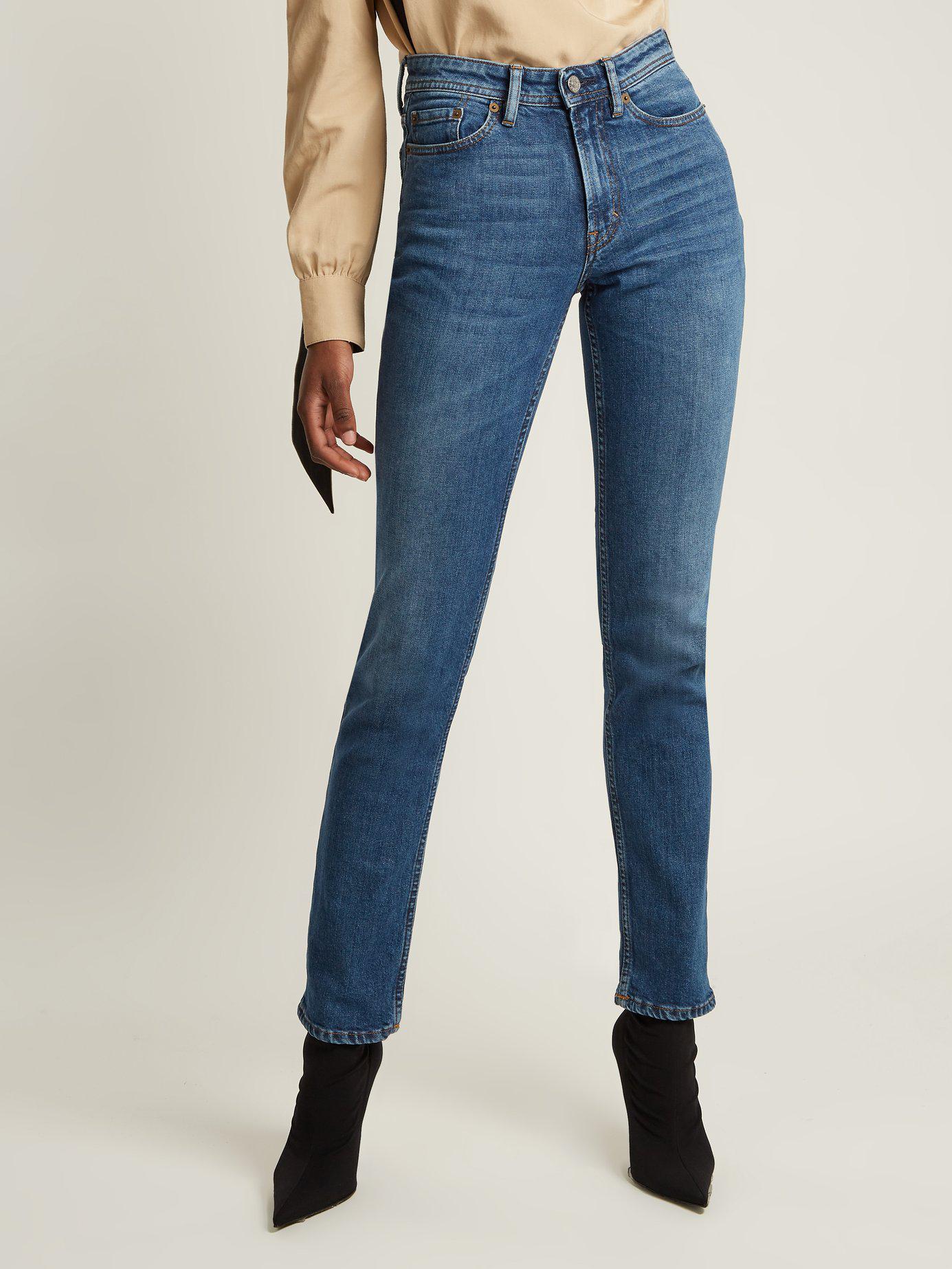 Acne Studios Denim South Mid-rise Straight-leg Jeans in Mid Blue 