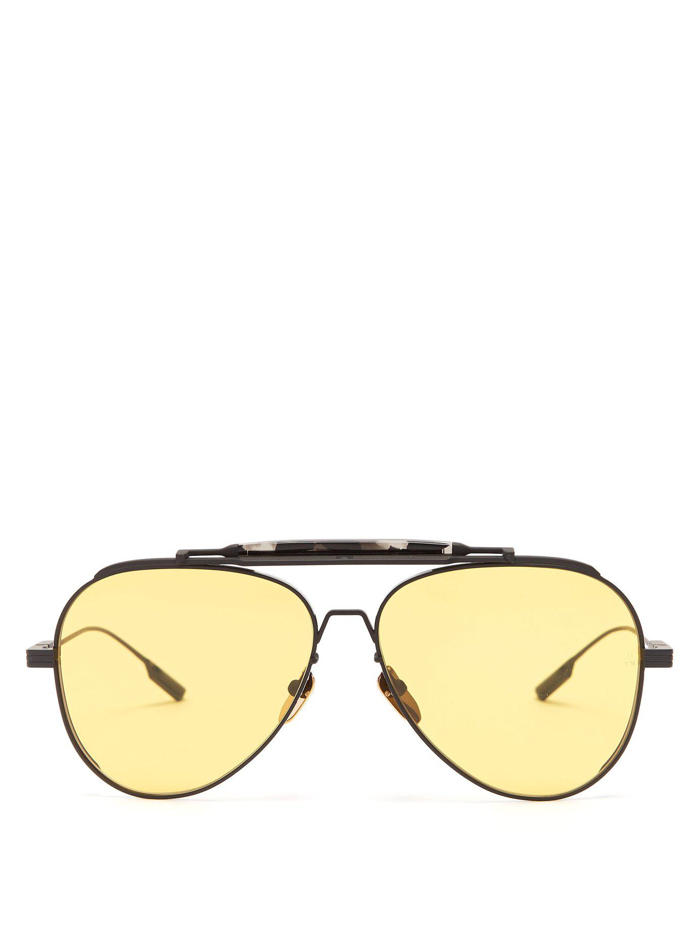 Jacques Marie Mage Peyote Aviator Sunglasses in Black for Men Lyst