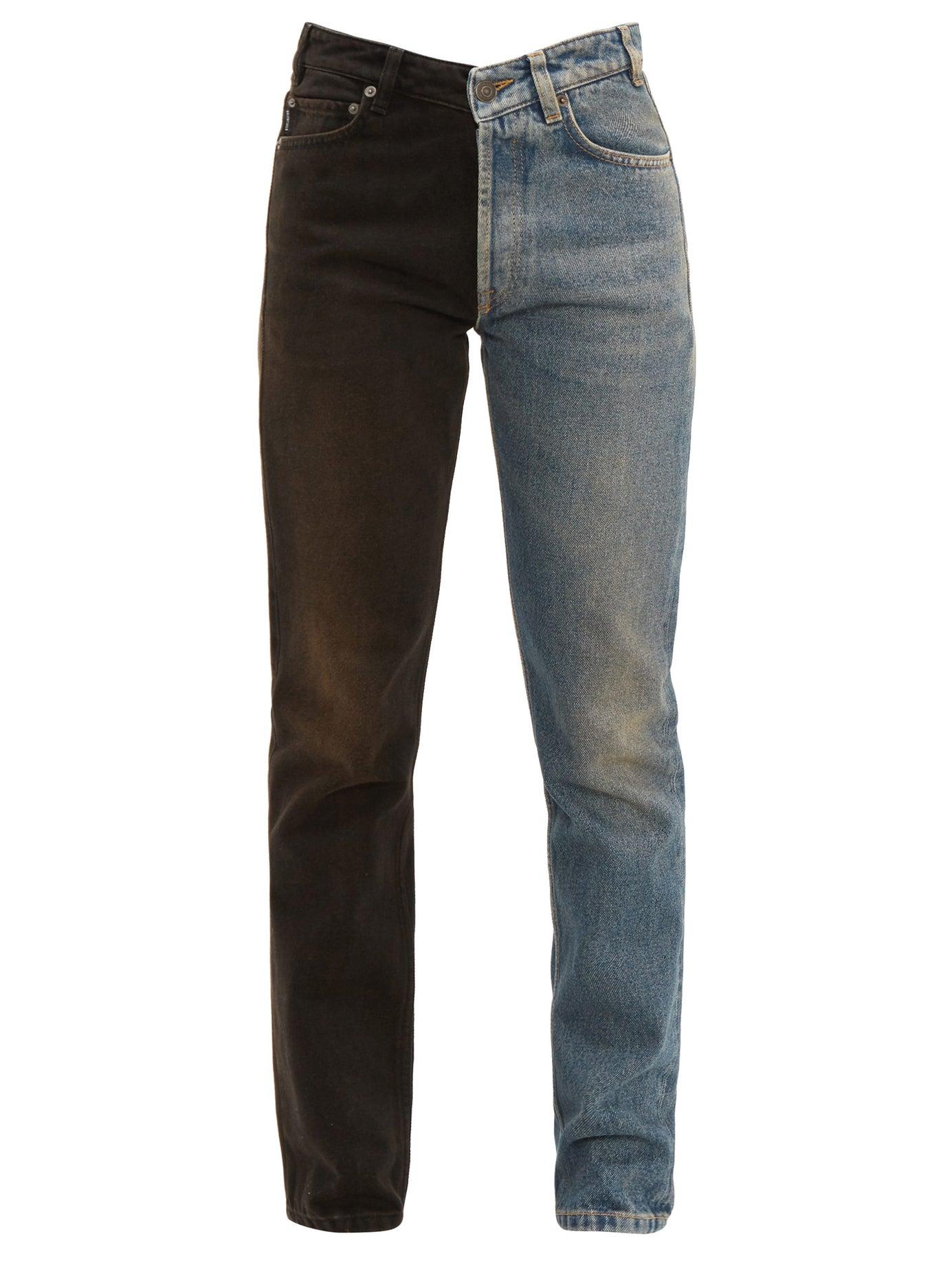 balenciaga two tone jeans