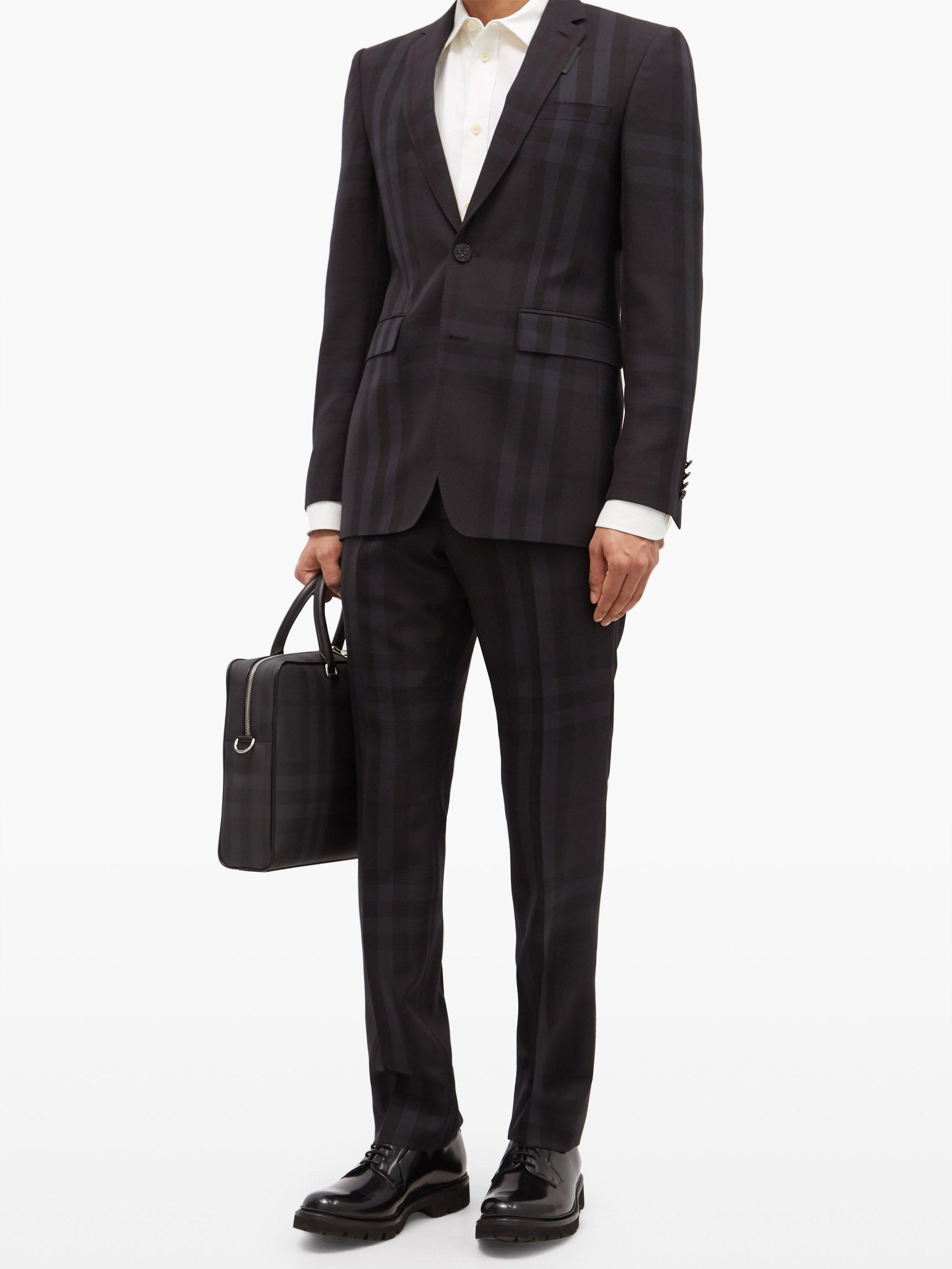 burberry check suit