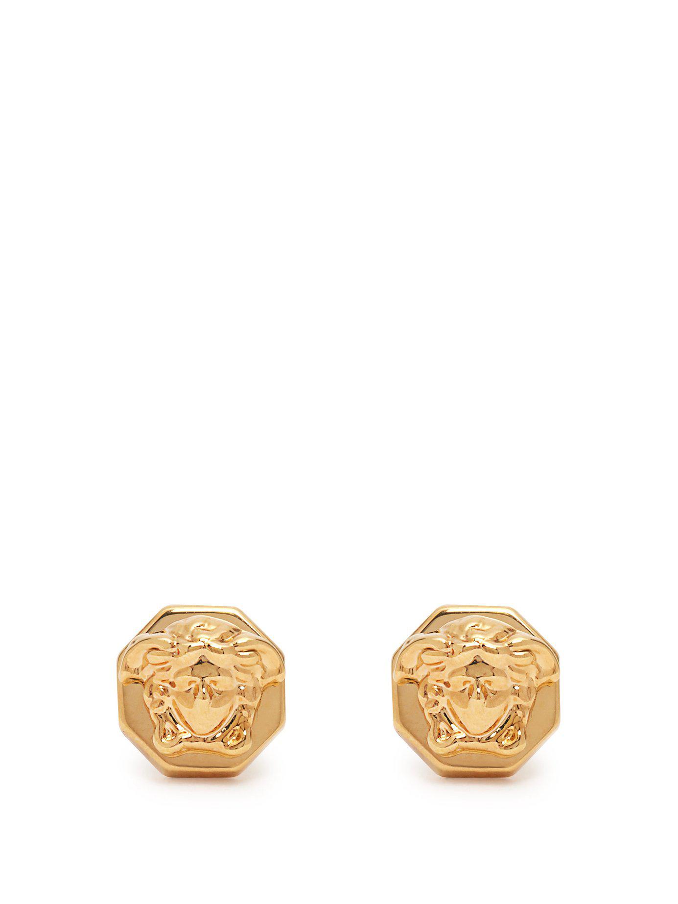 versace gold medusa earrings