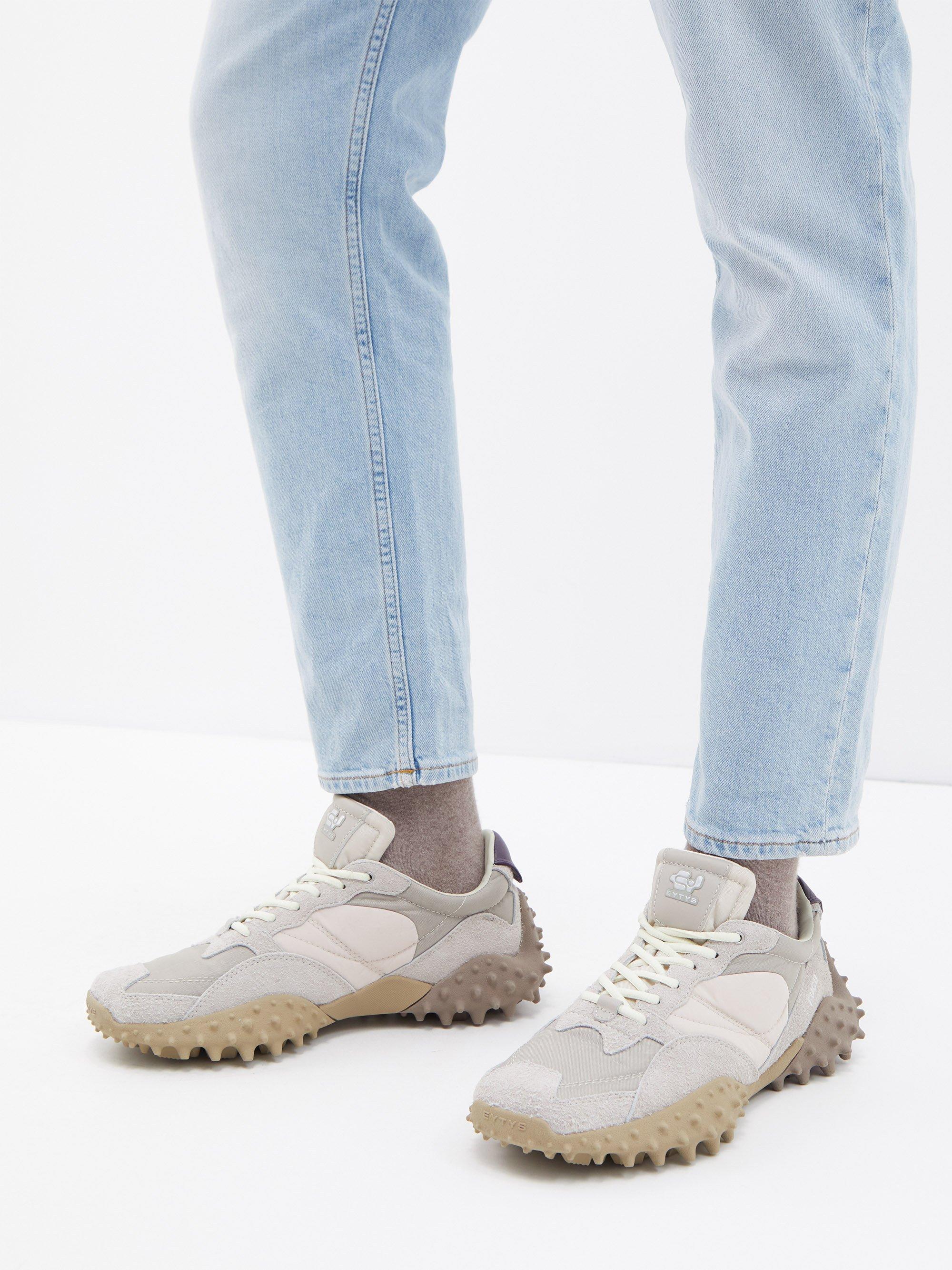 Eytys Fugu Suede And Nylon Trainers in Natural for Men | Lyst