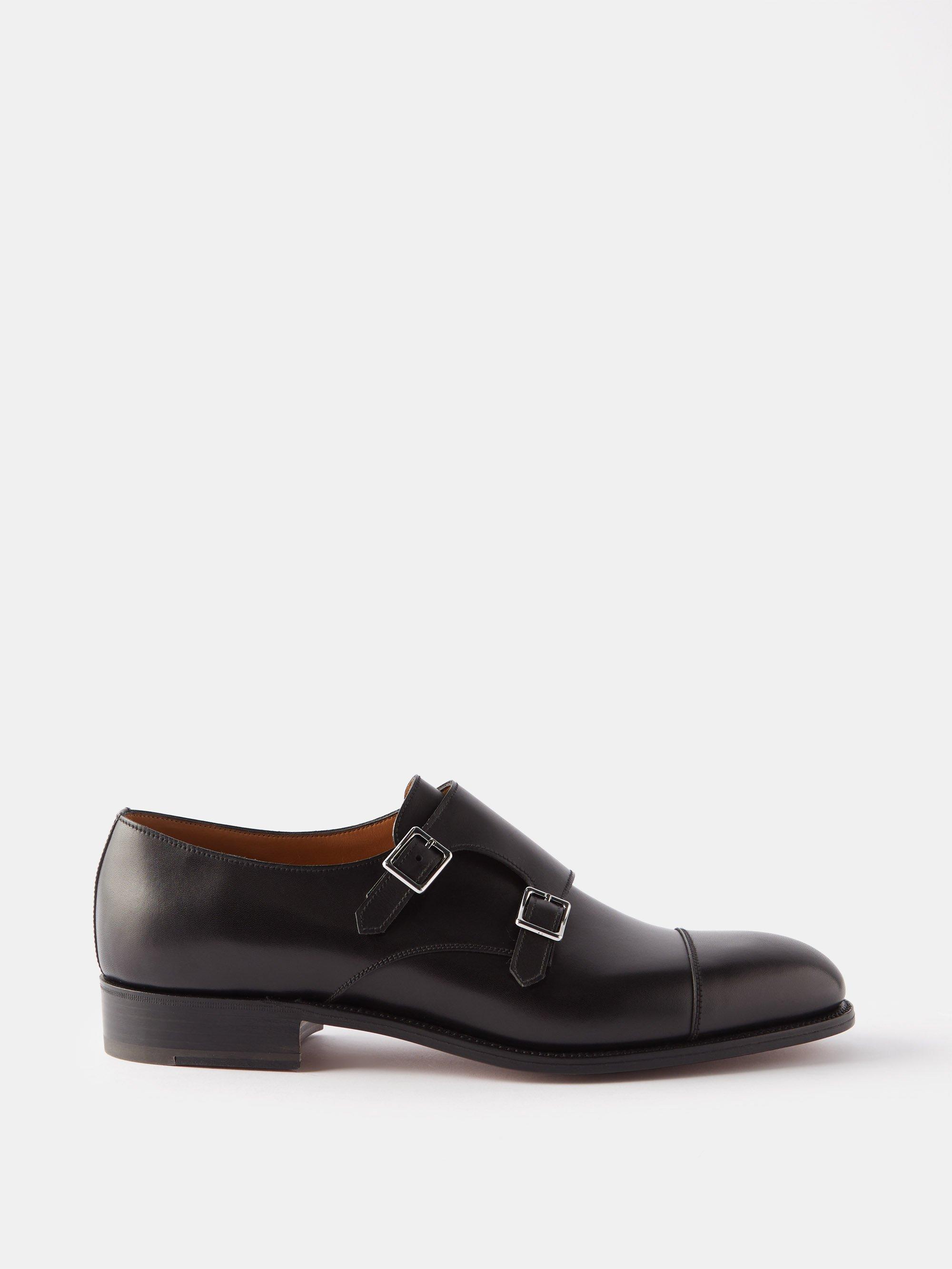 J.M. Weston Leather Double Monk-strap Shoes in White for Men | Lyst