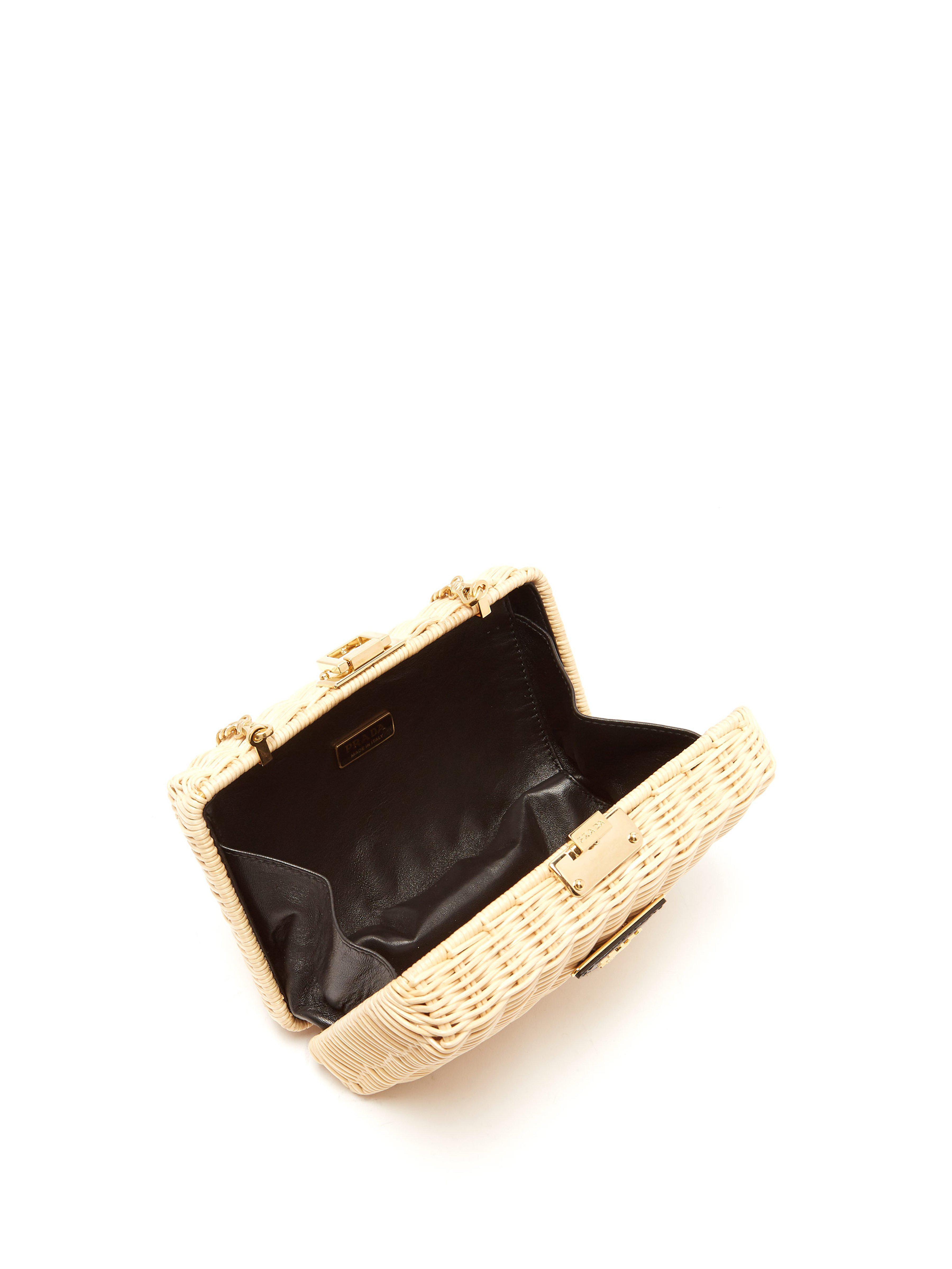 Prada wicker clutch store
