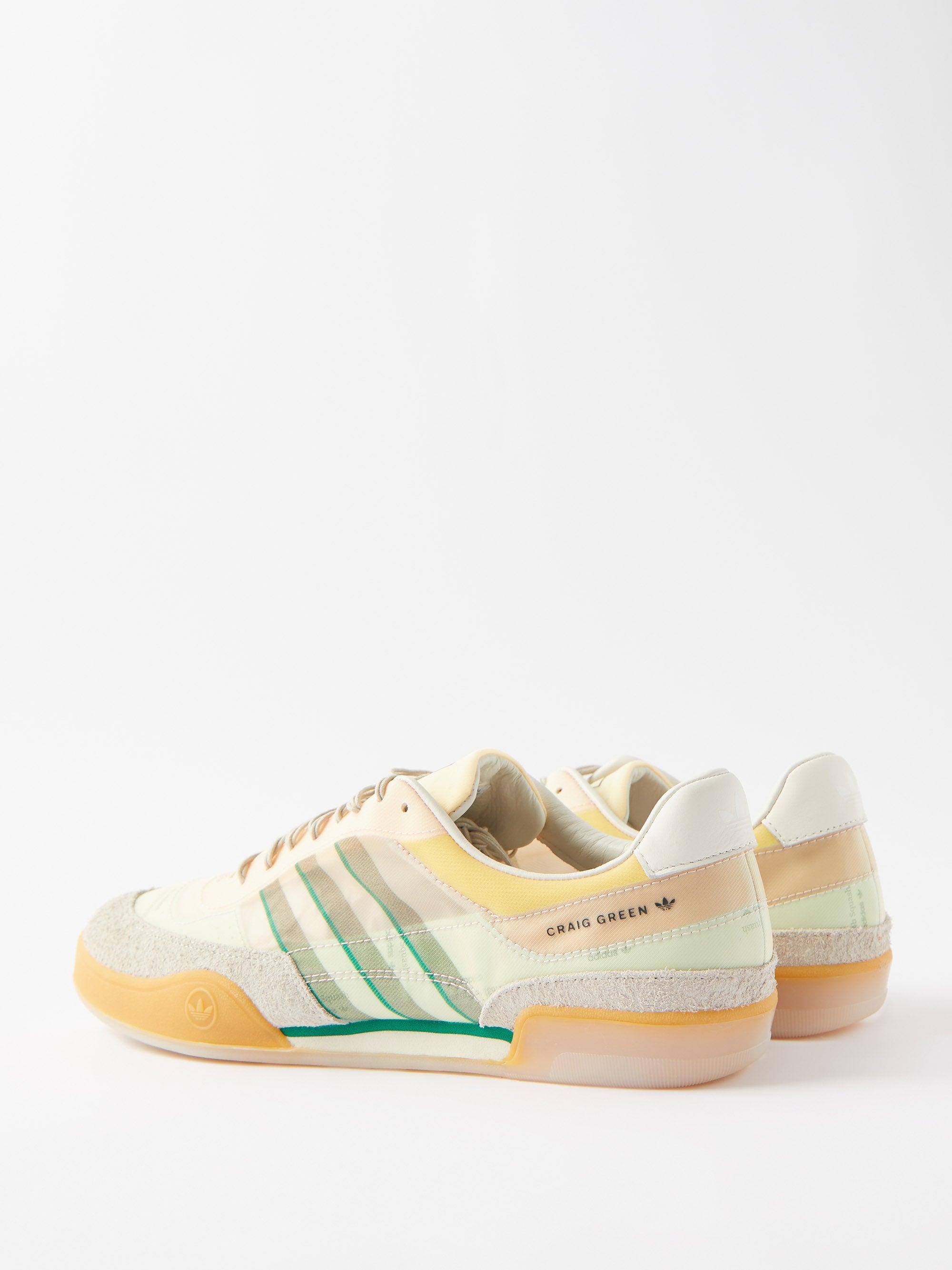 adidas Squash Polta Akh Twill And Suede Trainers in Natural for Men | Lyst