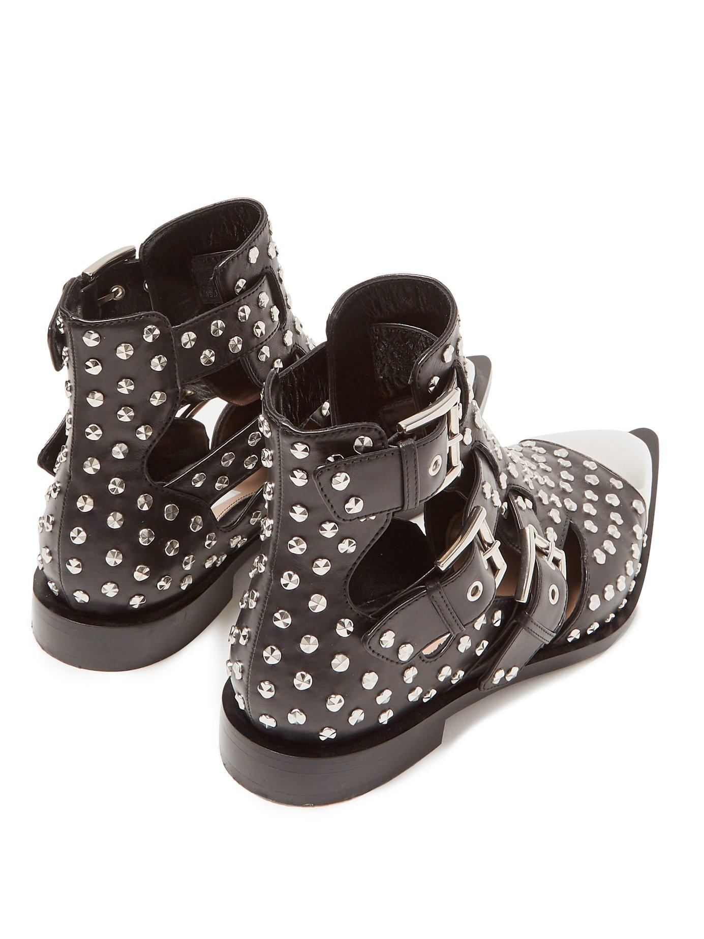 alexander mcqueen boots studs