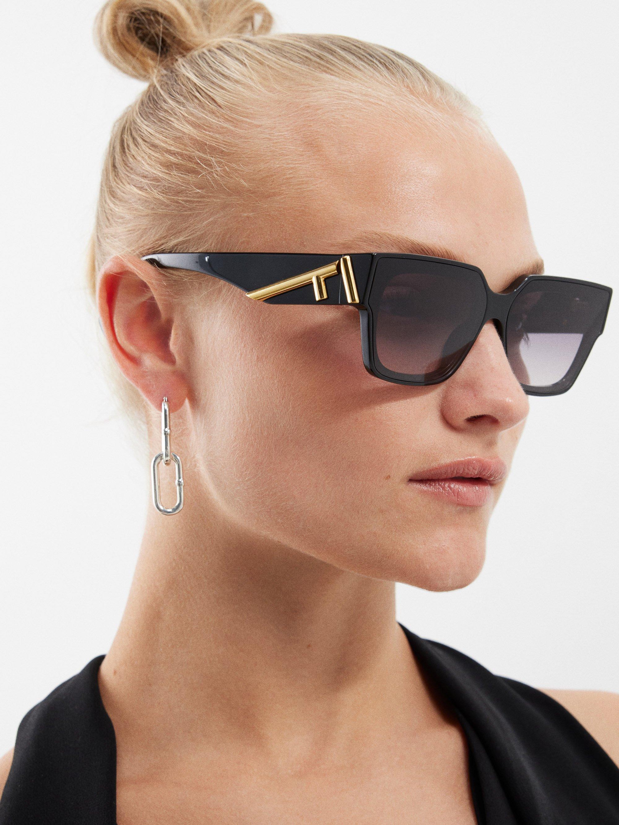 Fendi - Oversized square-frame Acetate Sunglasses - Black - One Size - Net A Porter