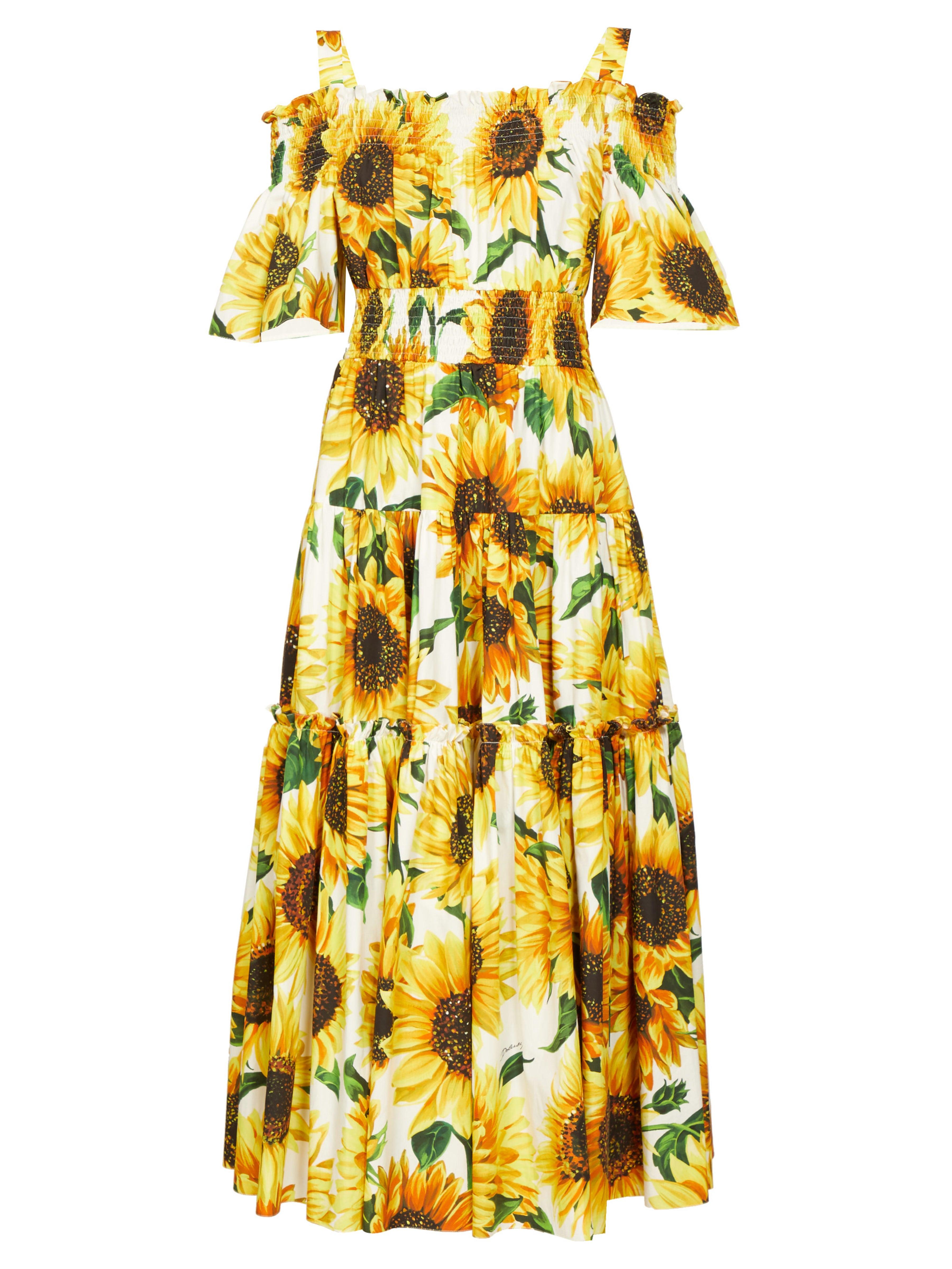 cotton sunflower dress