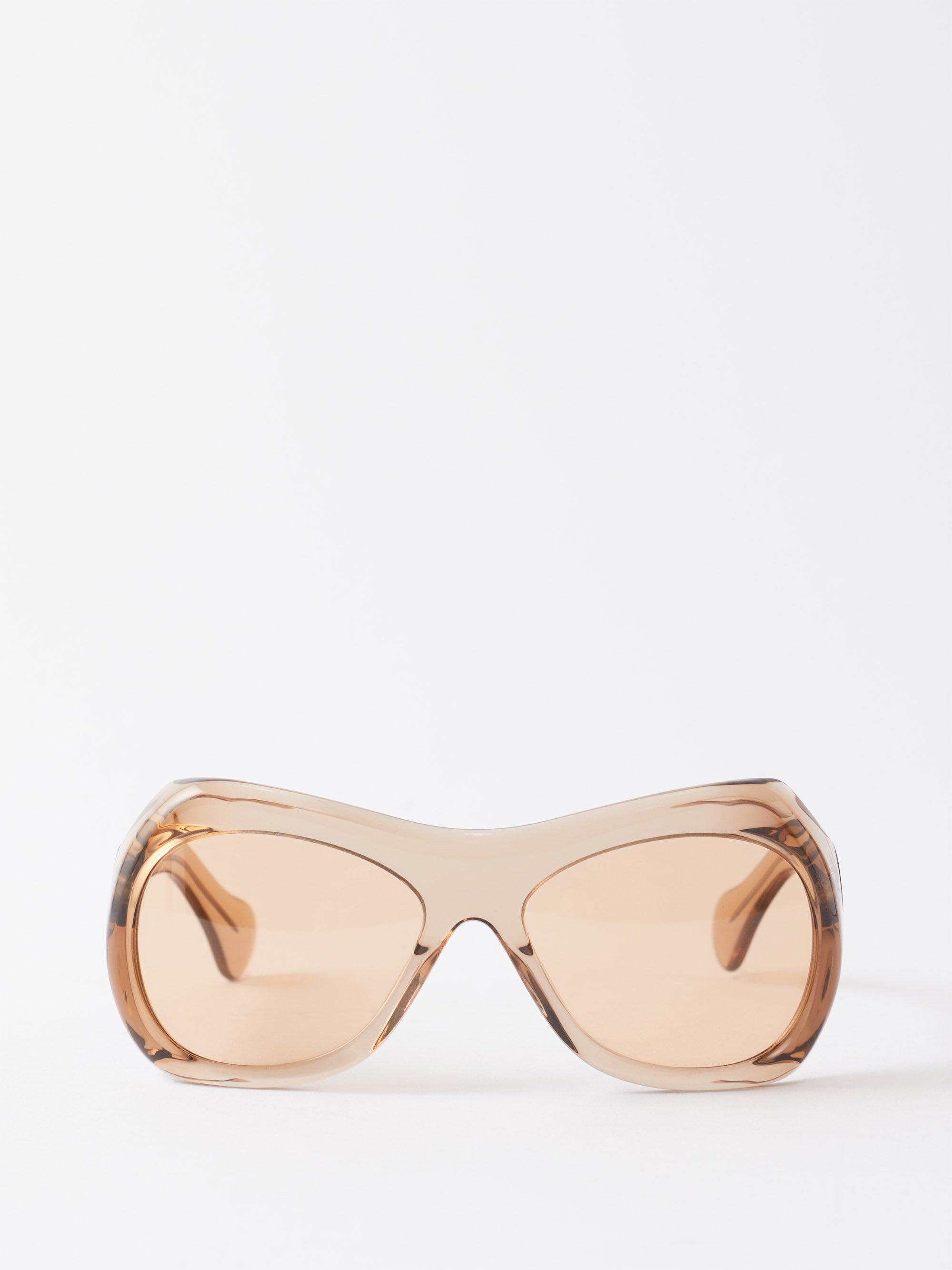 Port Tanger Soledad Oversized Round-frame Acetate Sunglasses in Natural |  Lyst
