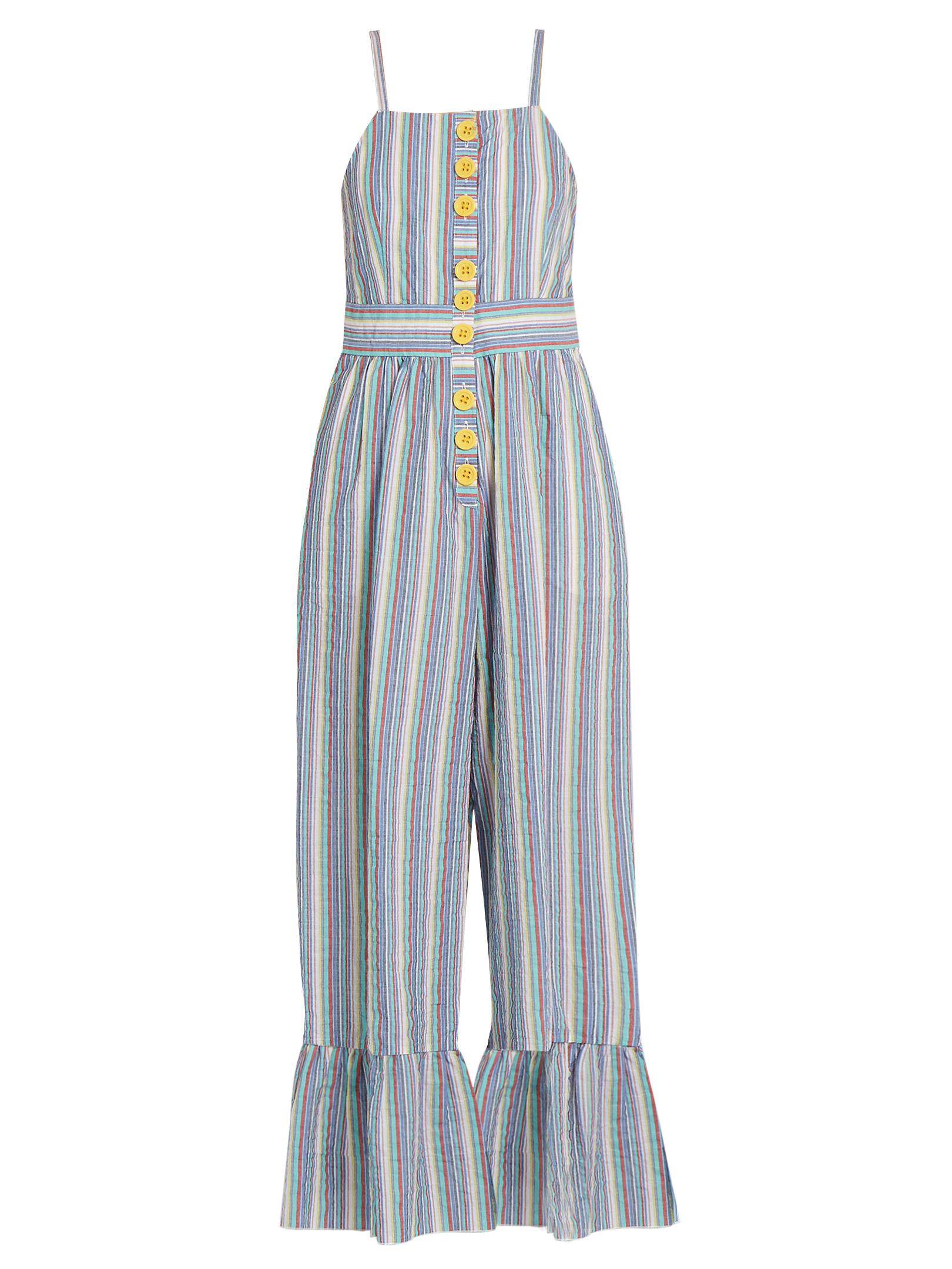 cotton seersucker harem jumpsuit