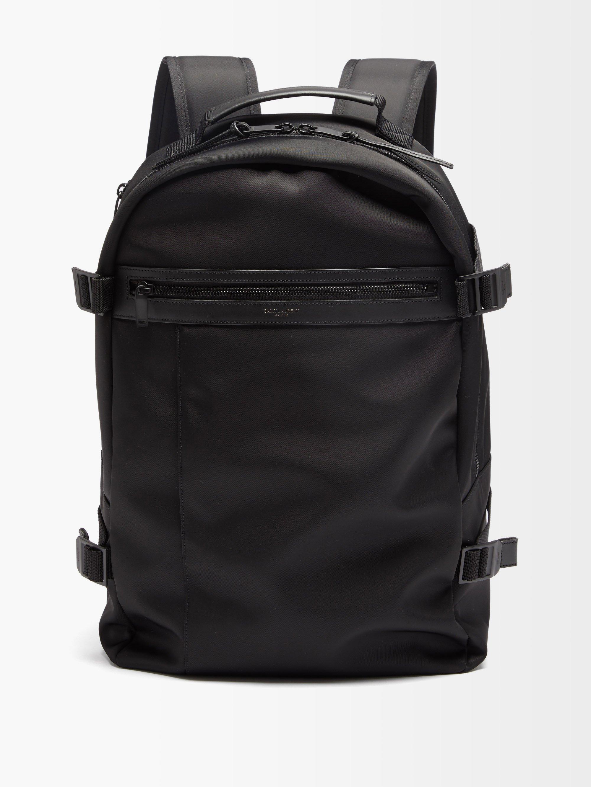 Saint Laurent City Trek Leather-trimmed Nylon Backpack in Black for Men ...