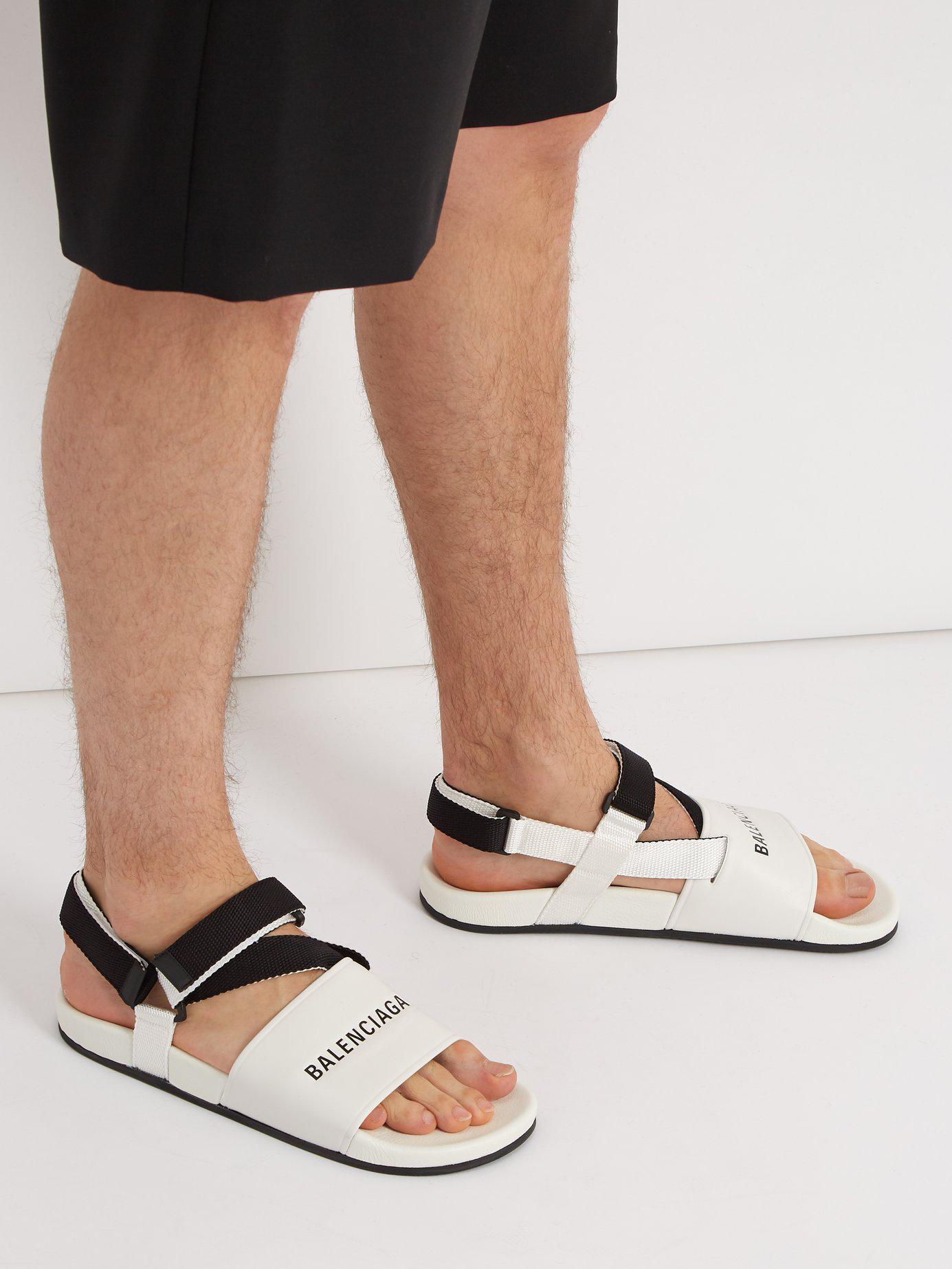balenciaga sandals logo