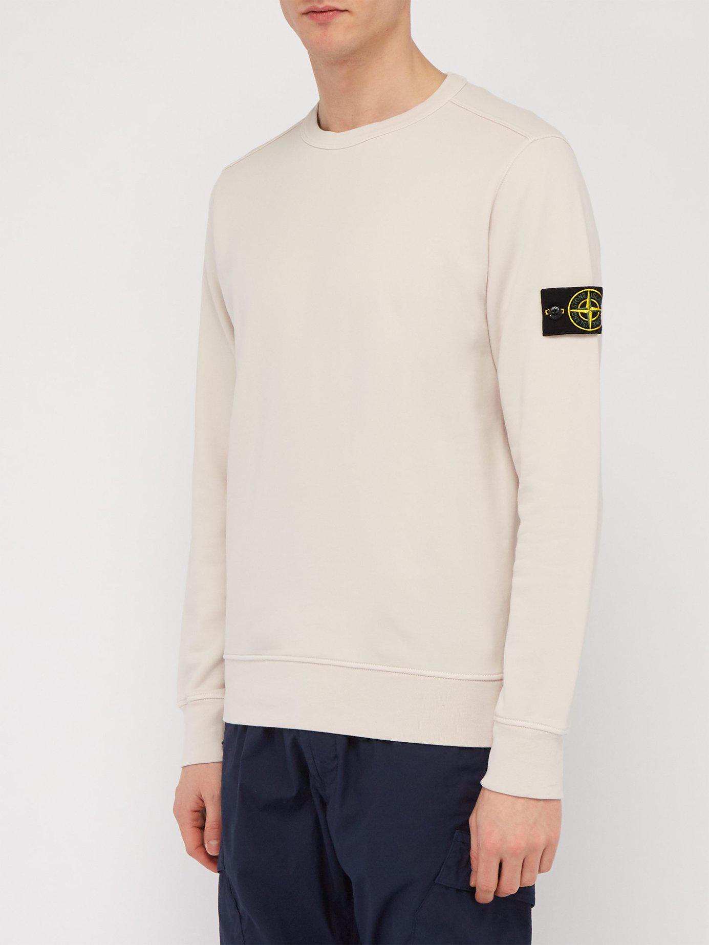 cream stone island sweatshirt