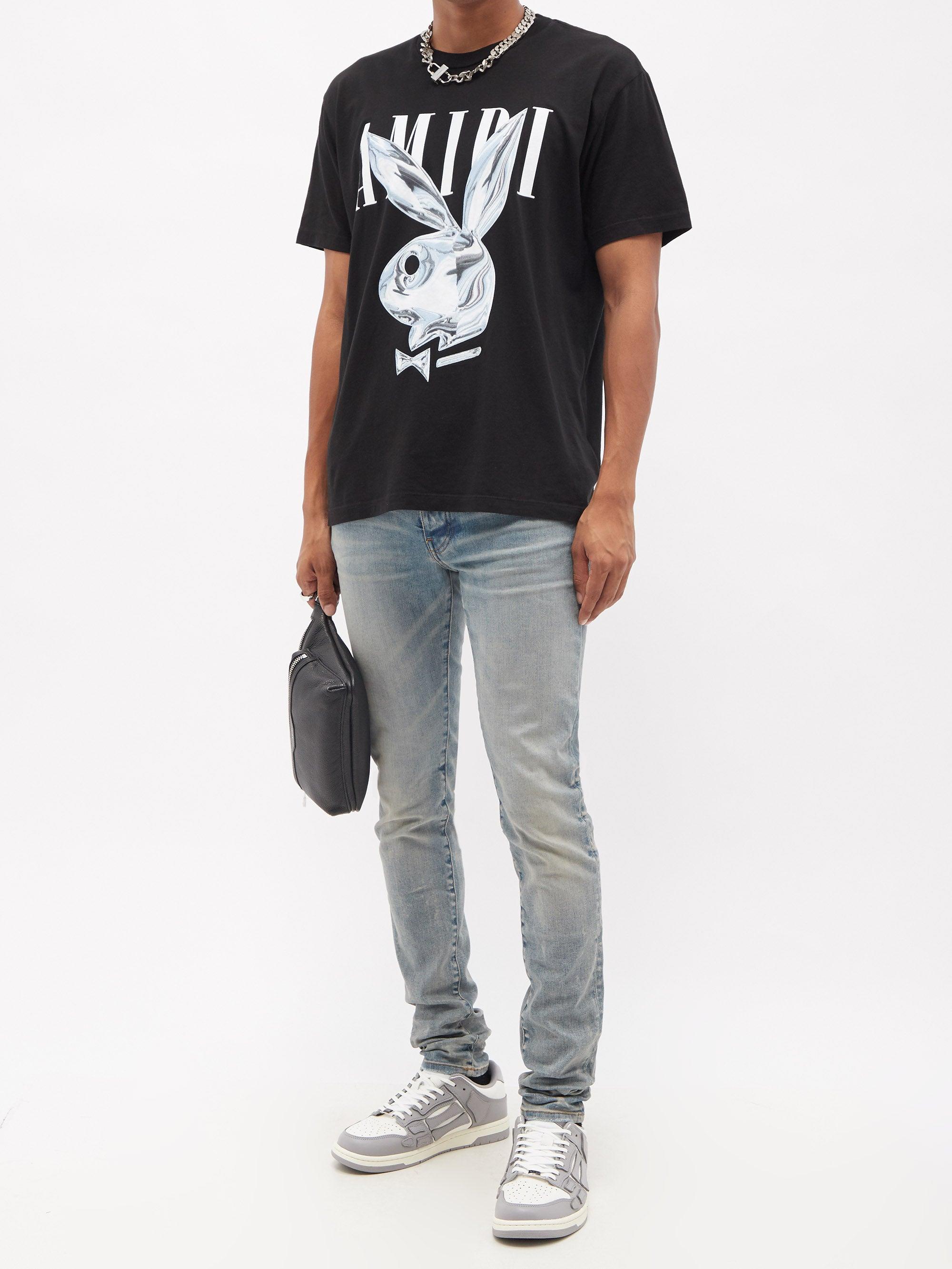 Amiri X Playboy Bunny-print Jersey T-shirt in Black for Men | Lyst