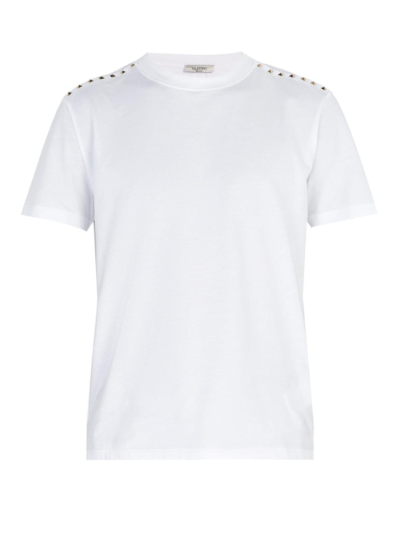 Valentino Rockstud Untitled #9 Cotton T Shirt in White for Men - Lyst