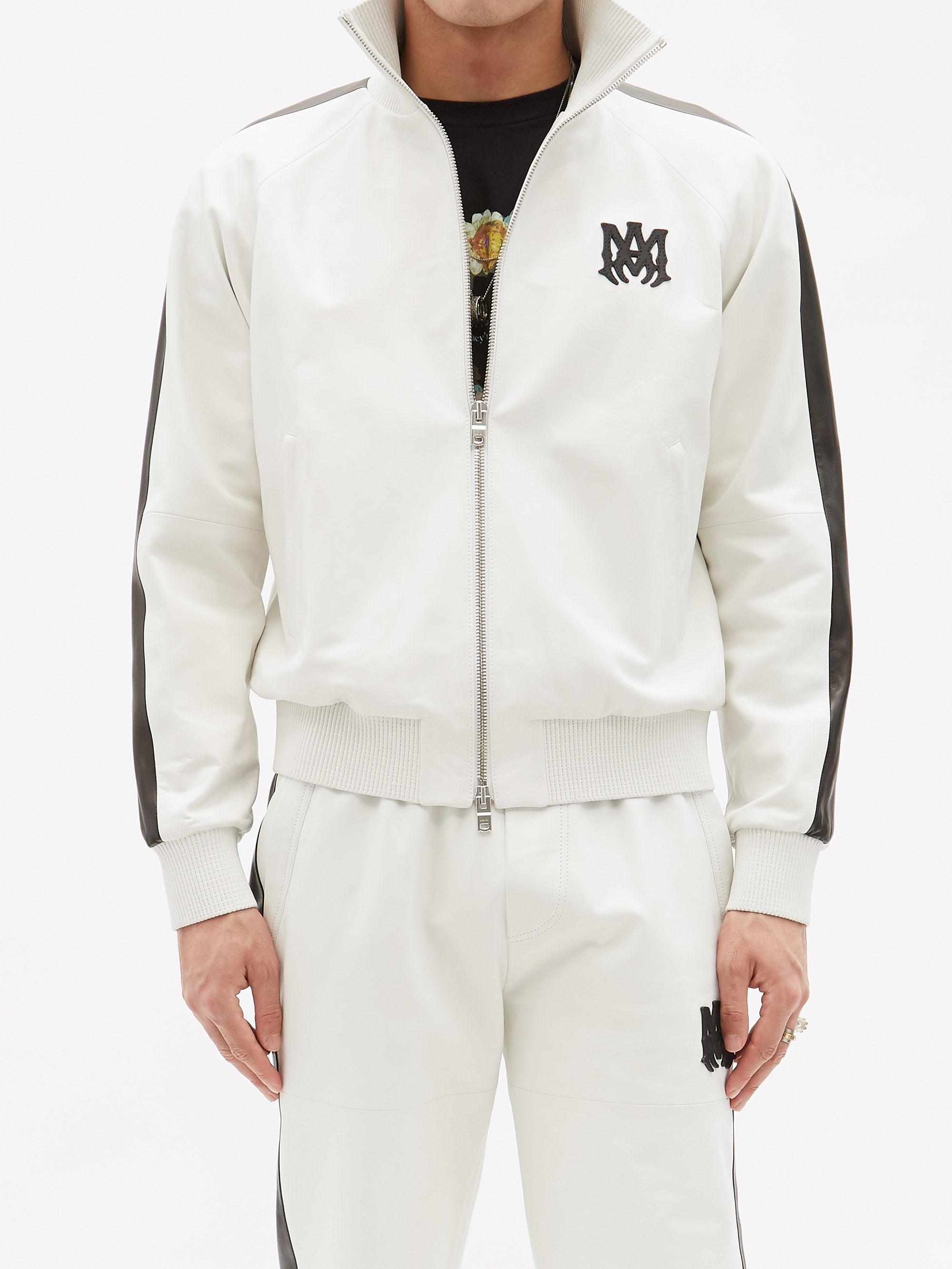 leather track jacket