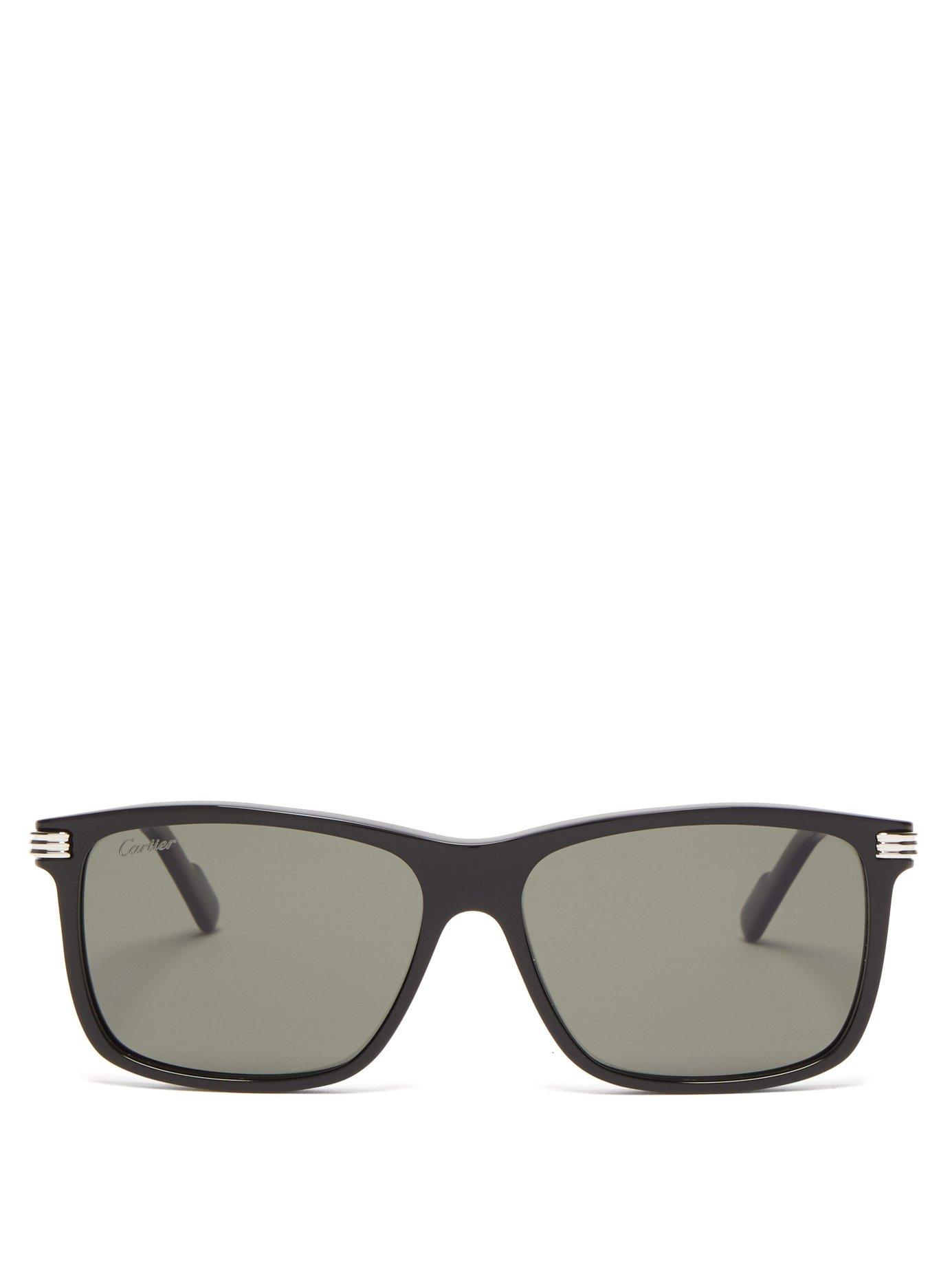 Cartier Première De Cartier Square Acetate Sunglasses in Black for Men
