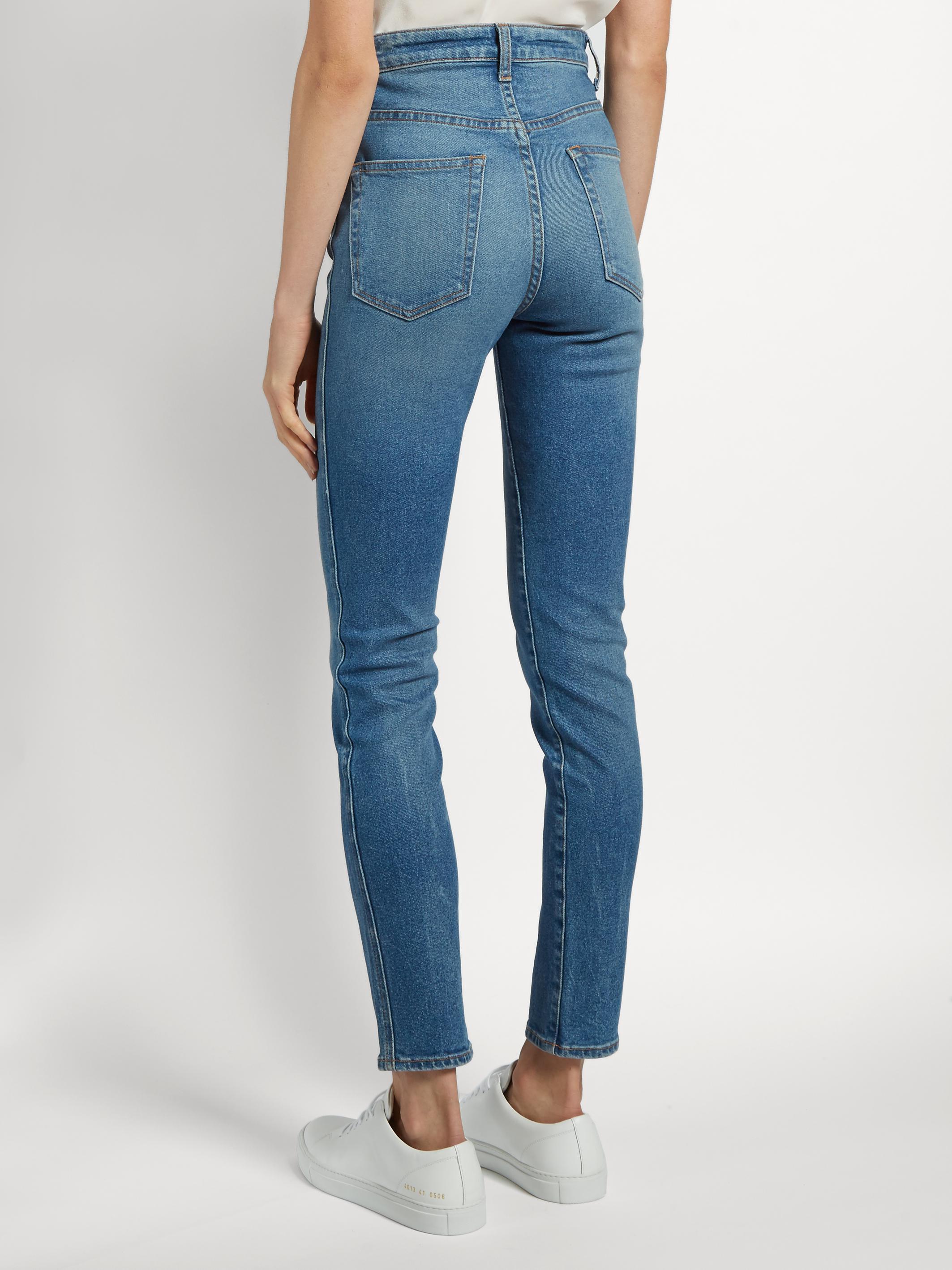 Khaite Vanessa High-rise Slim-leg Jeans in Blue | Lyst