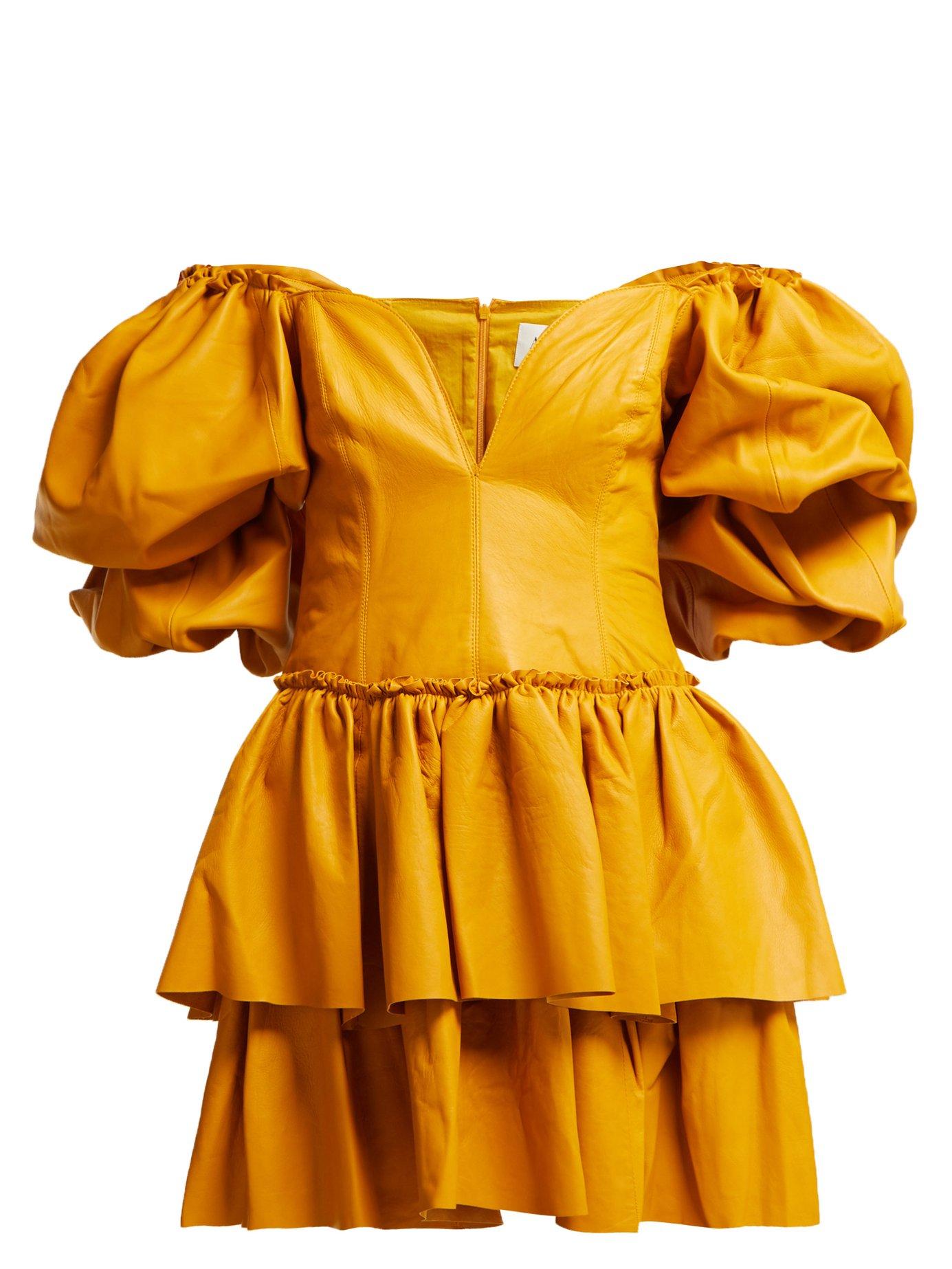 aje yellow mini dress