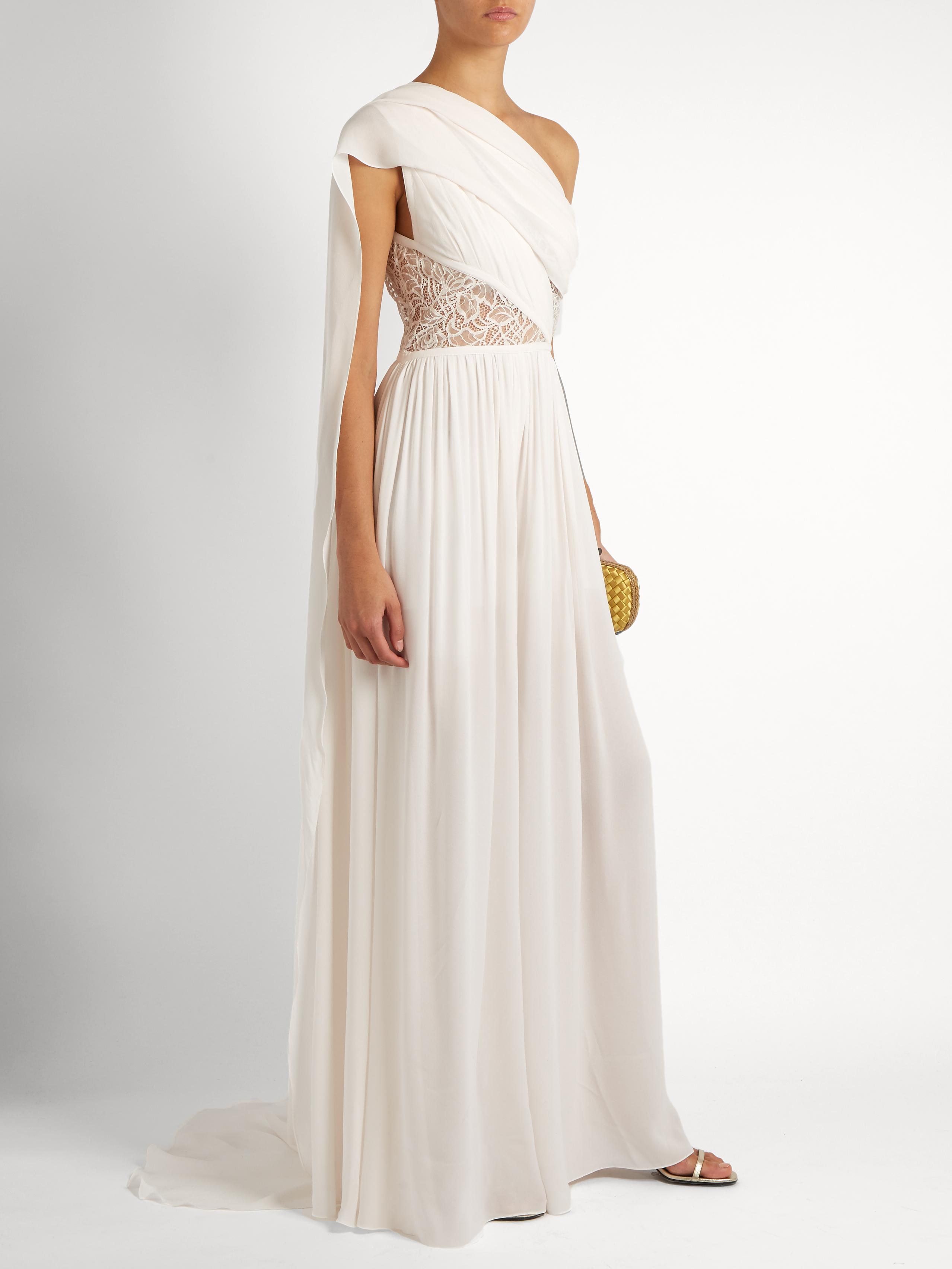 elie saab one shoulder dress