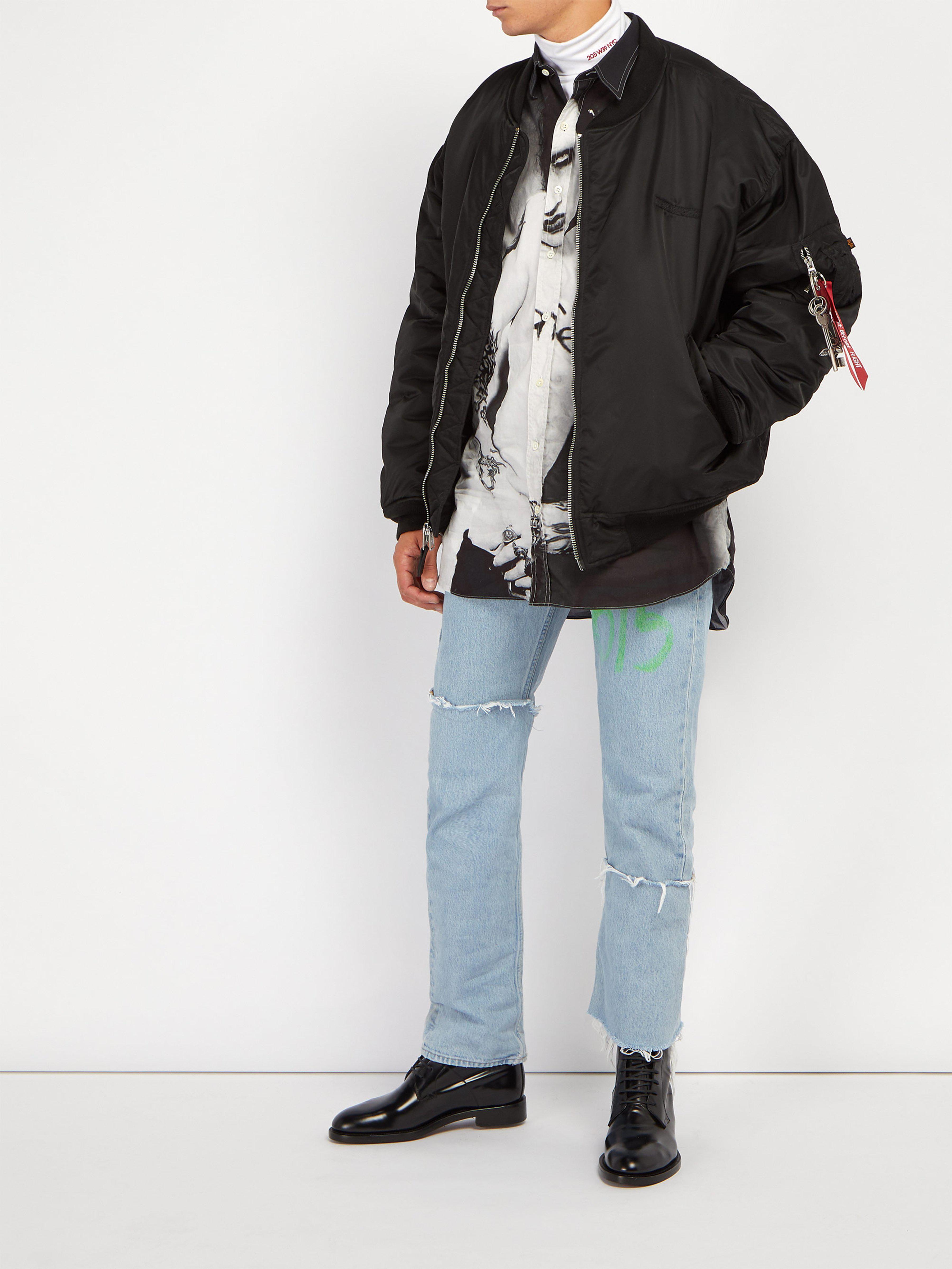 Vetements Marilyn Manson Print Cotton Shirt In Red For Men Lyst