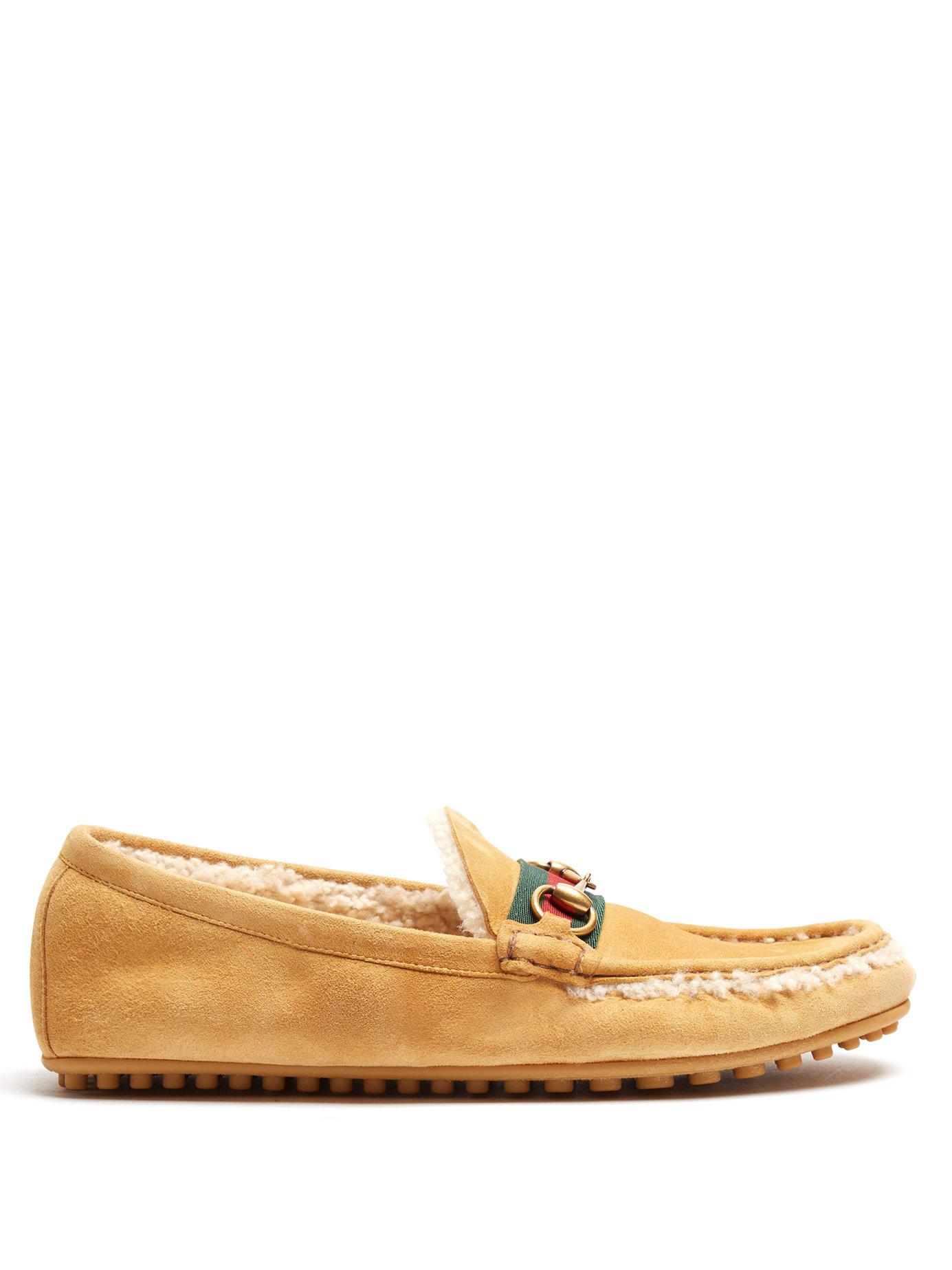 shearling driving moccasins