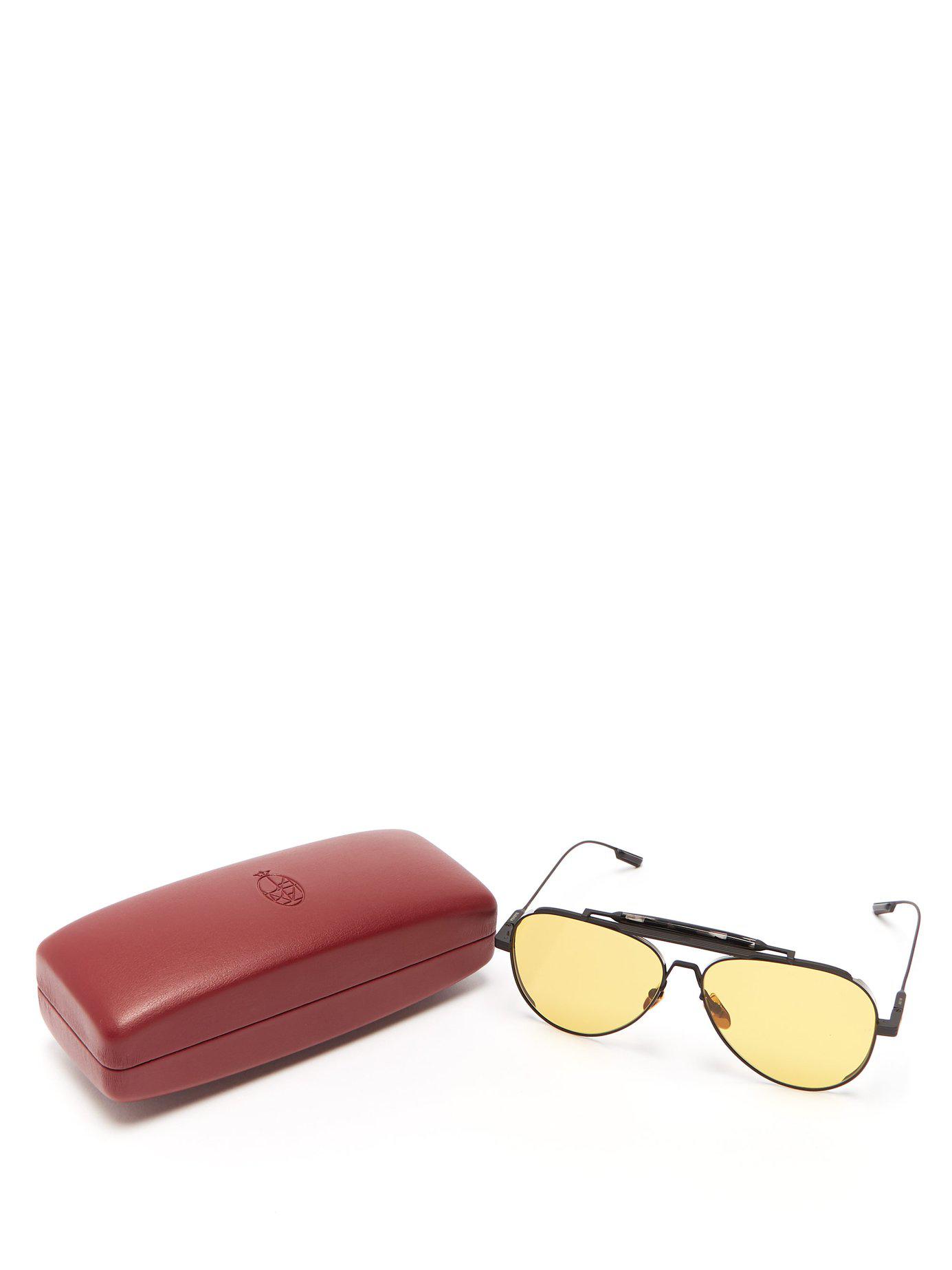 Jacques Marie Mage Peyote Aviator Sunglasses in Black for Men Lyst