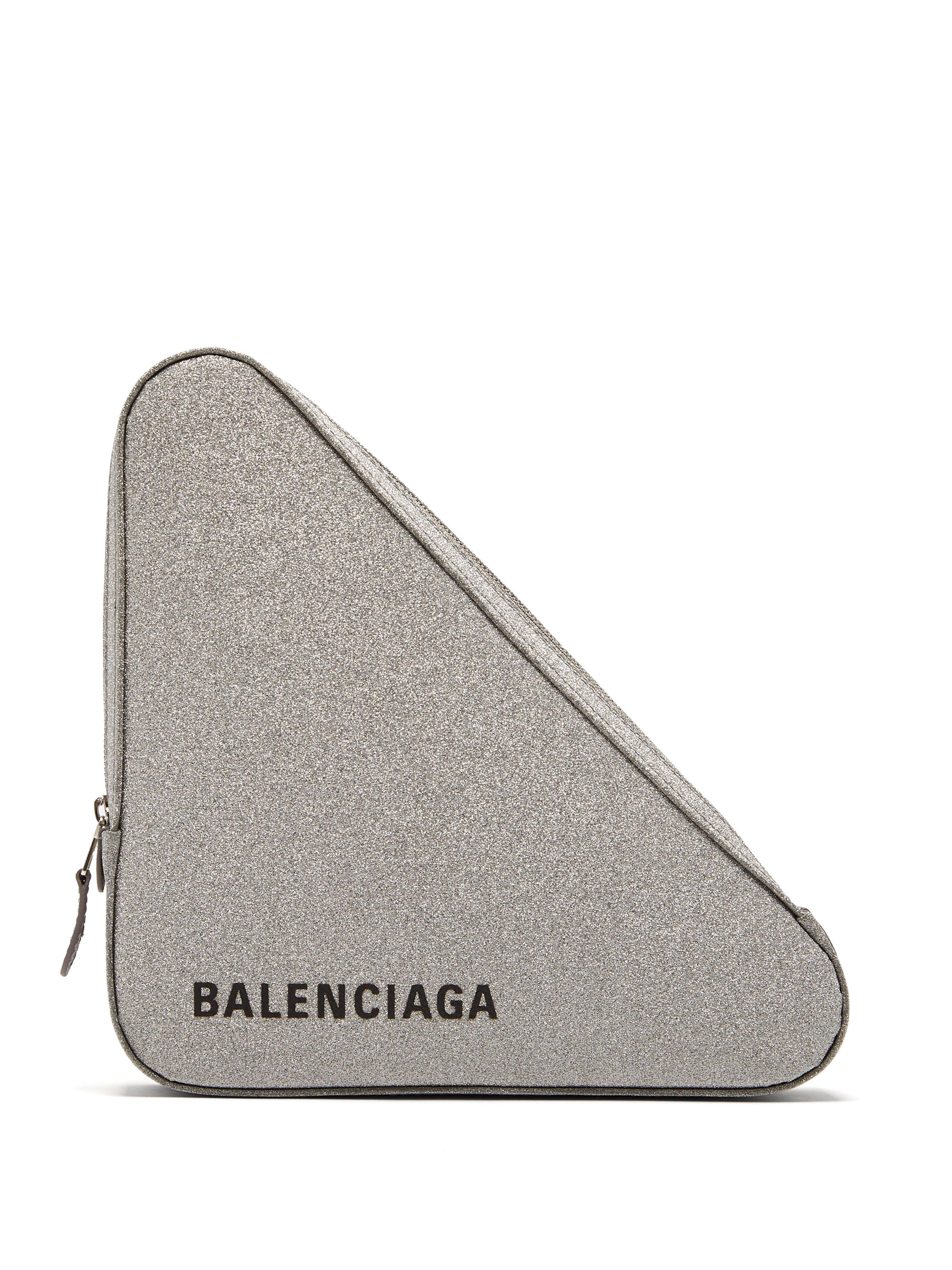 balenciaga triangle glitter