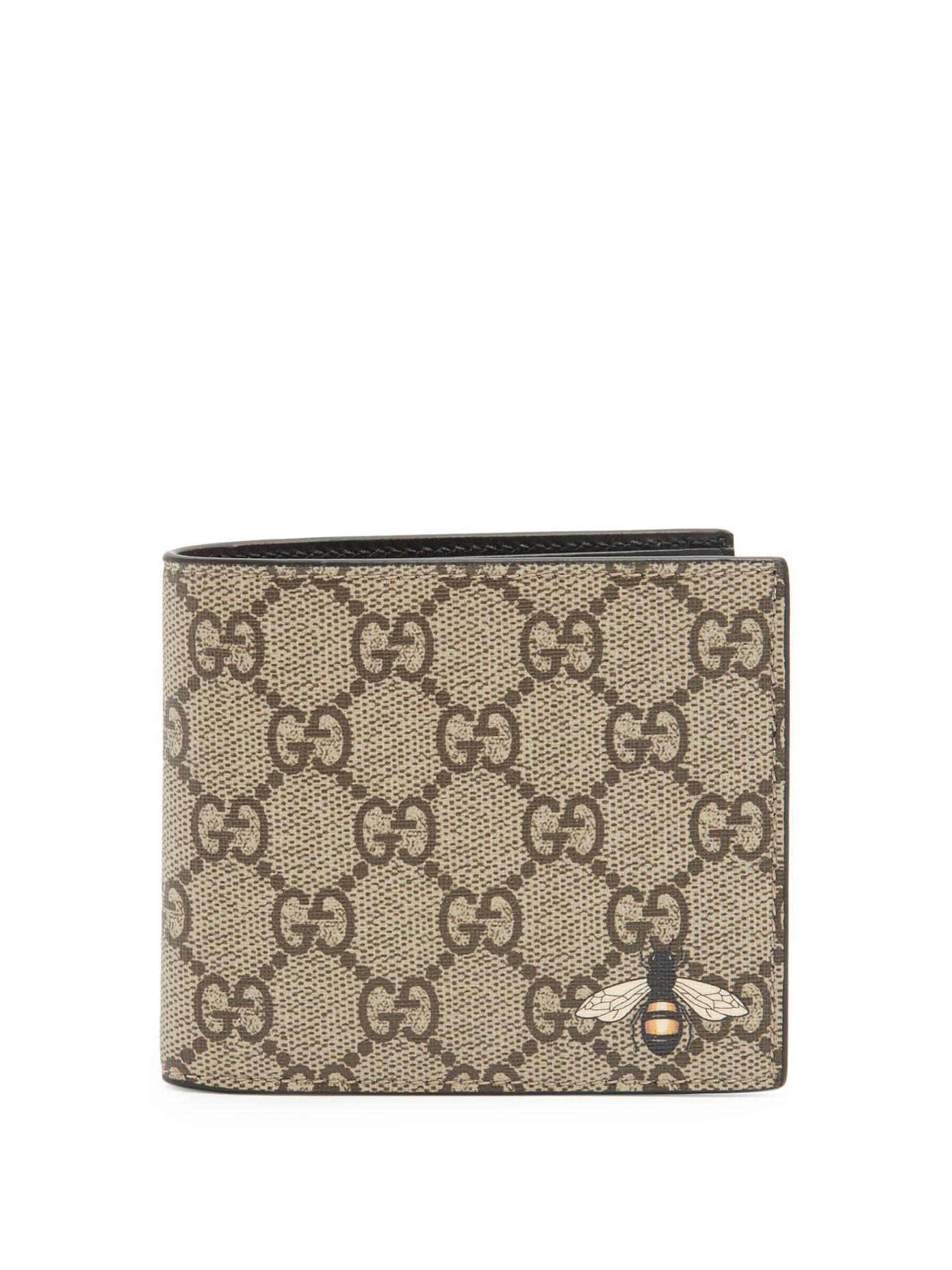 Gucci GG Canvas Brown/Beige Leather Bifold Wallet – Queen Bee of